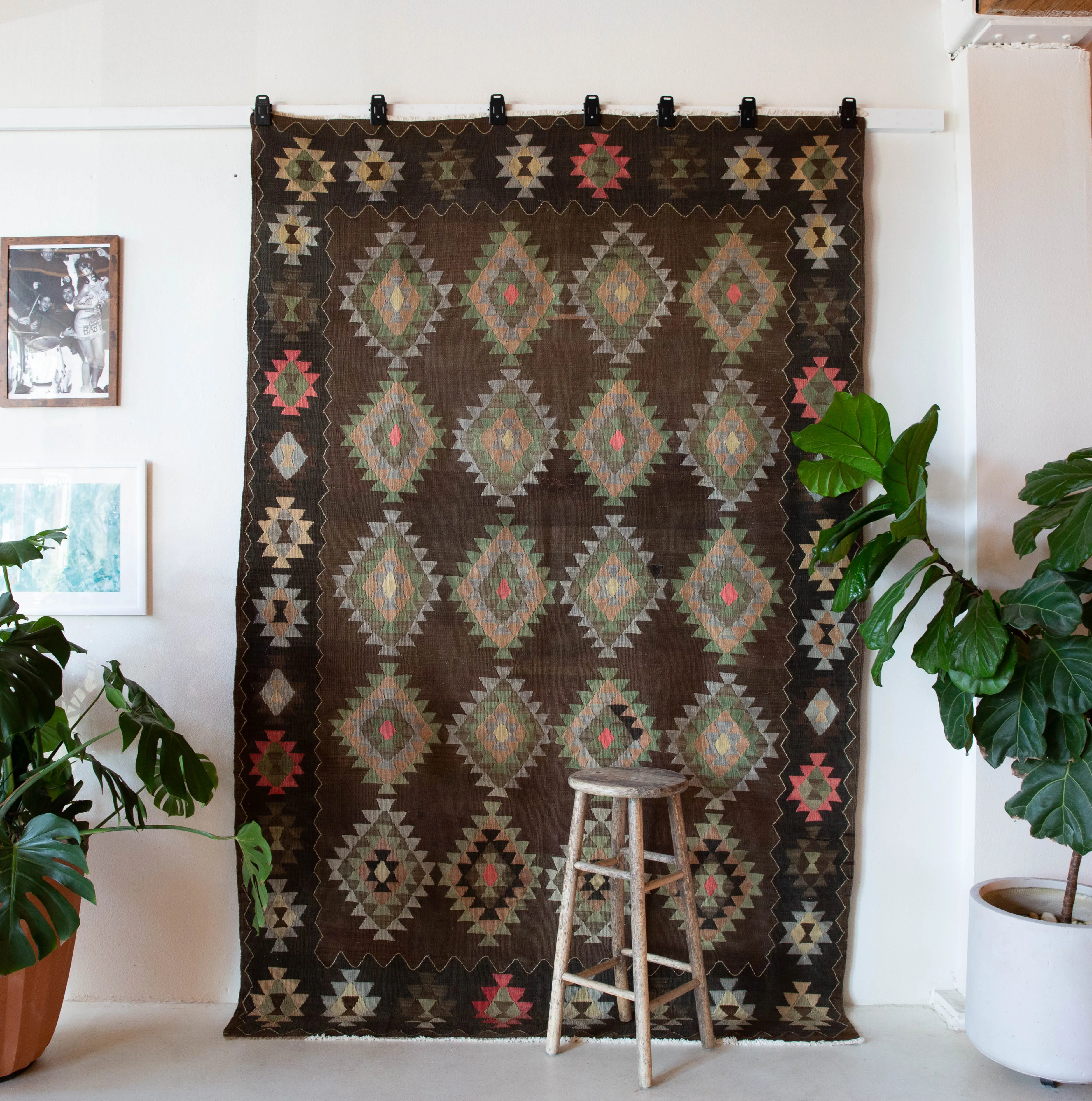 Vintage Denizli Kilim Rug 6'1"x9'8"