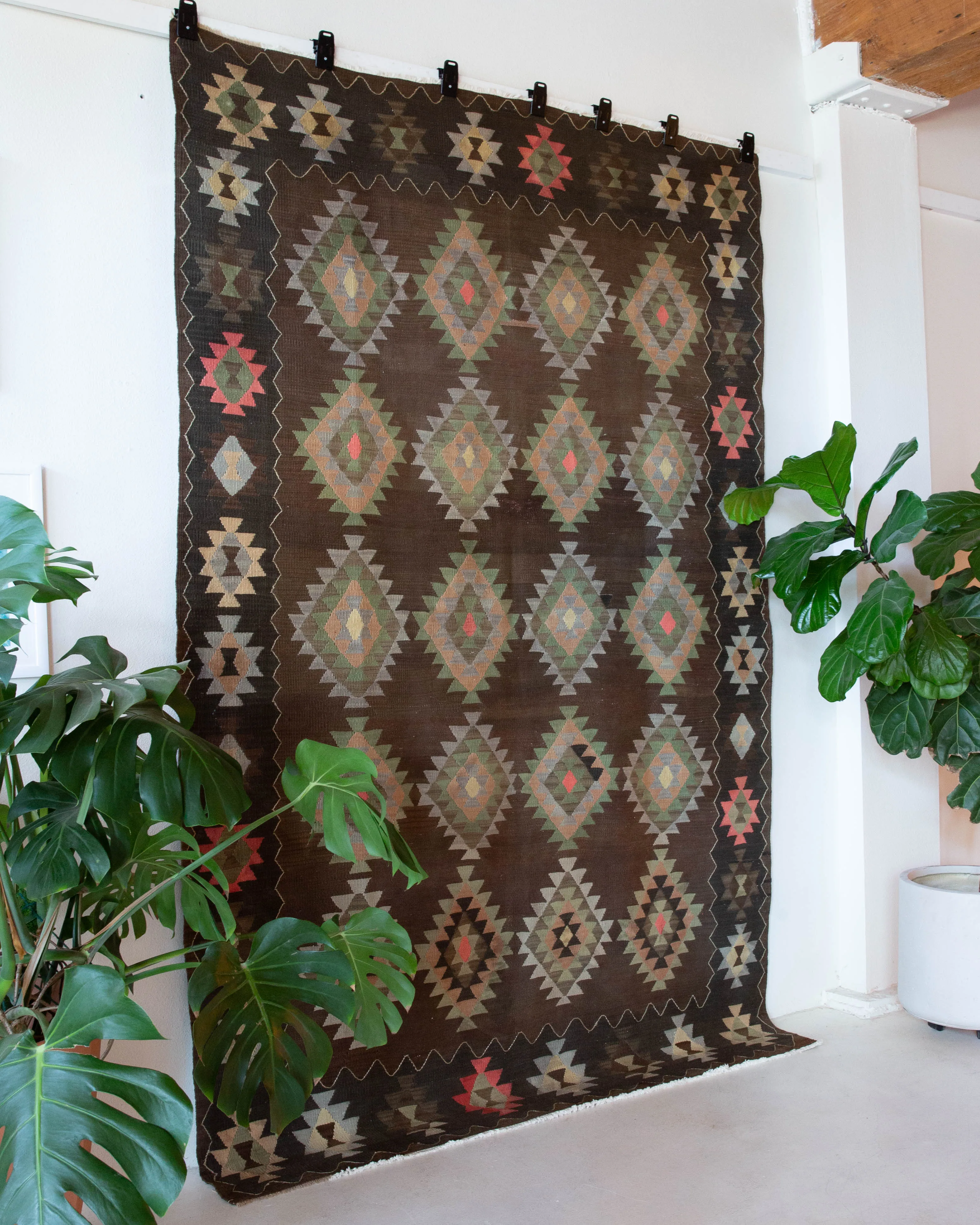 Vintage Denizli Kilim Rug 6'1"x9'8"