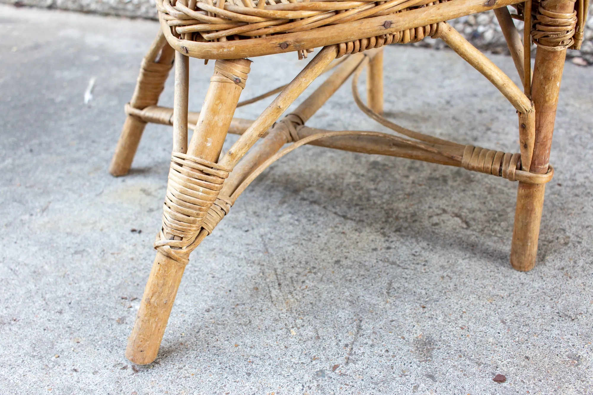 Vintage French Children's Wicker Chair