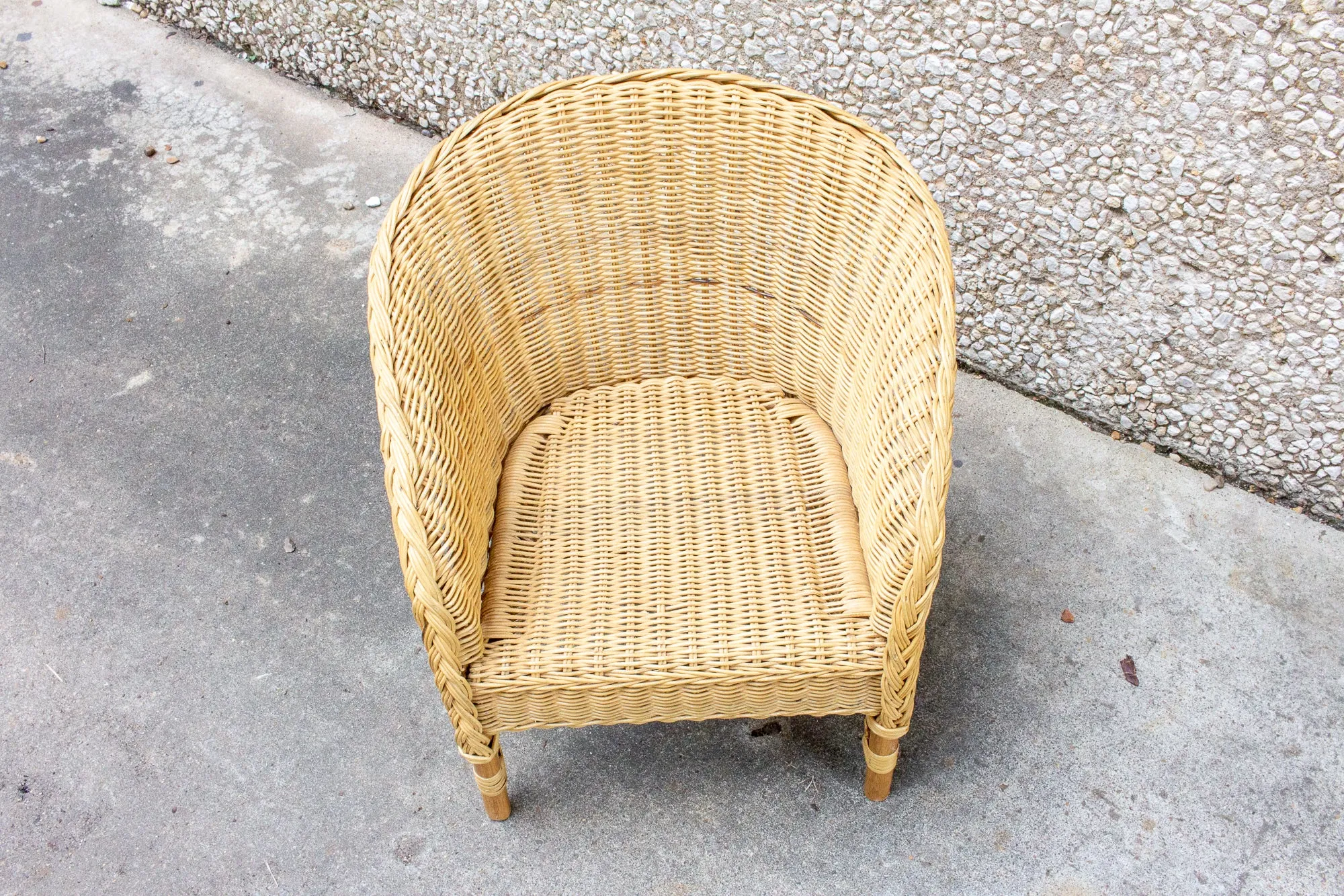 Vintage French Children's Wicker Chair