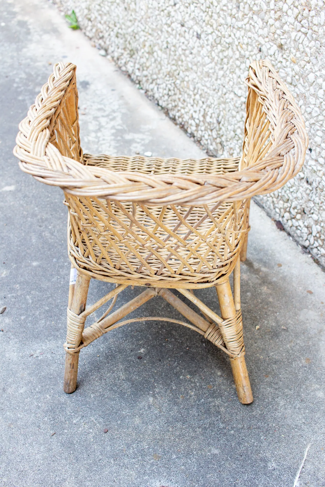 Vintage French Children's Wicker Chair