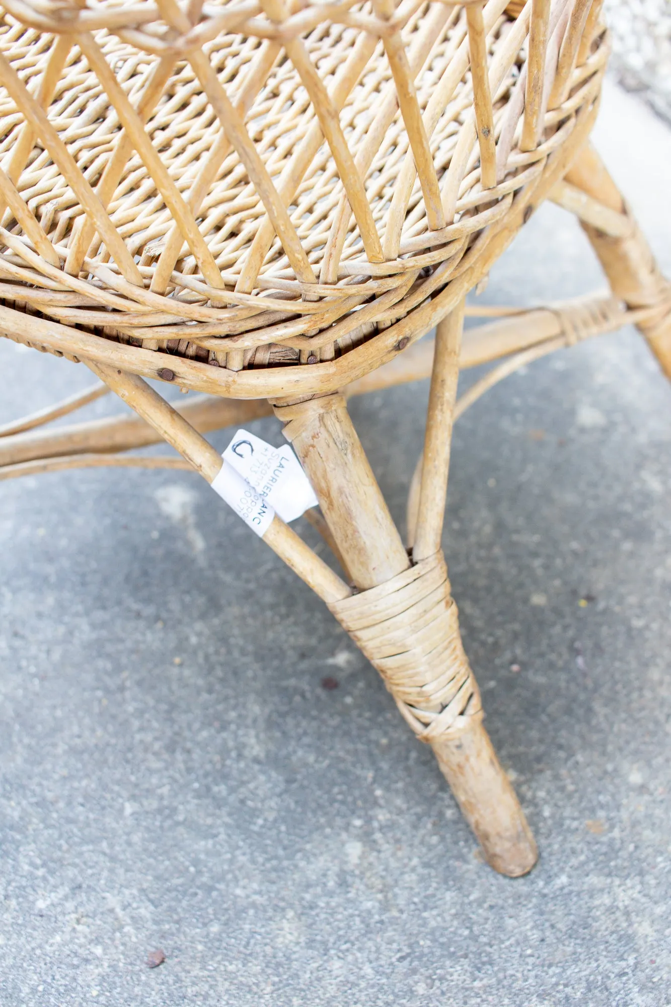 Vintage French Children's Wicker Chair