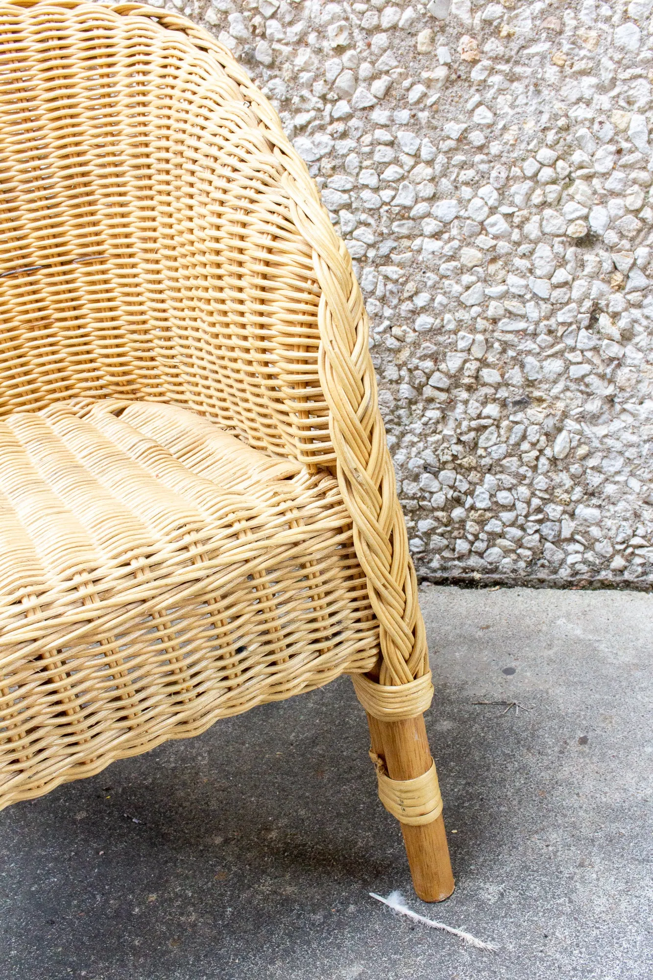 Vintage French Children's Wicker Chair