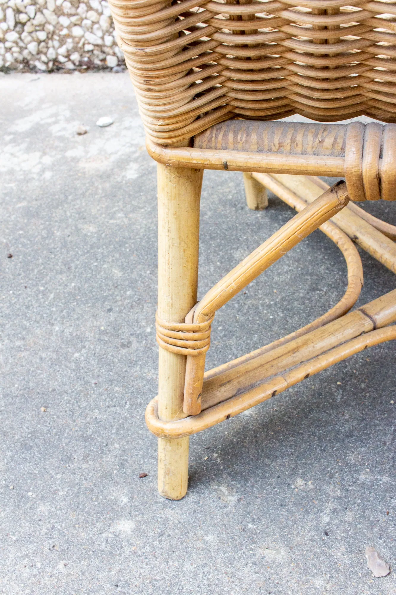 Vintage French Children's Wicker Chair