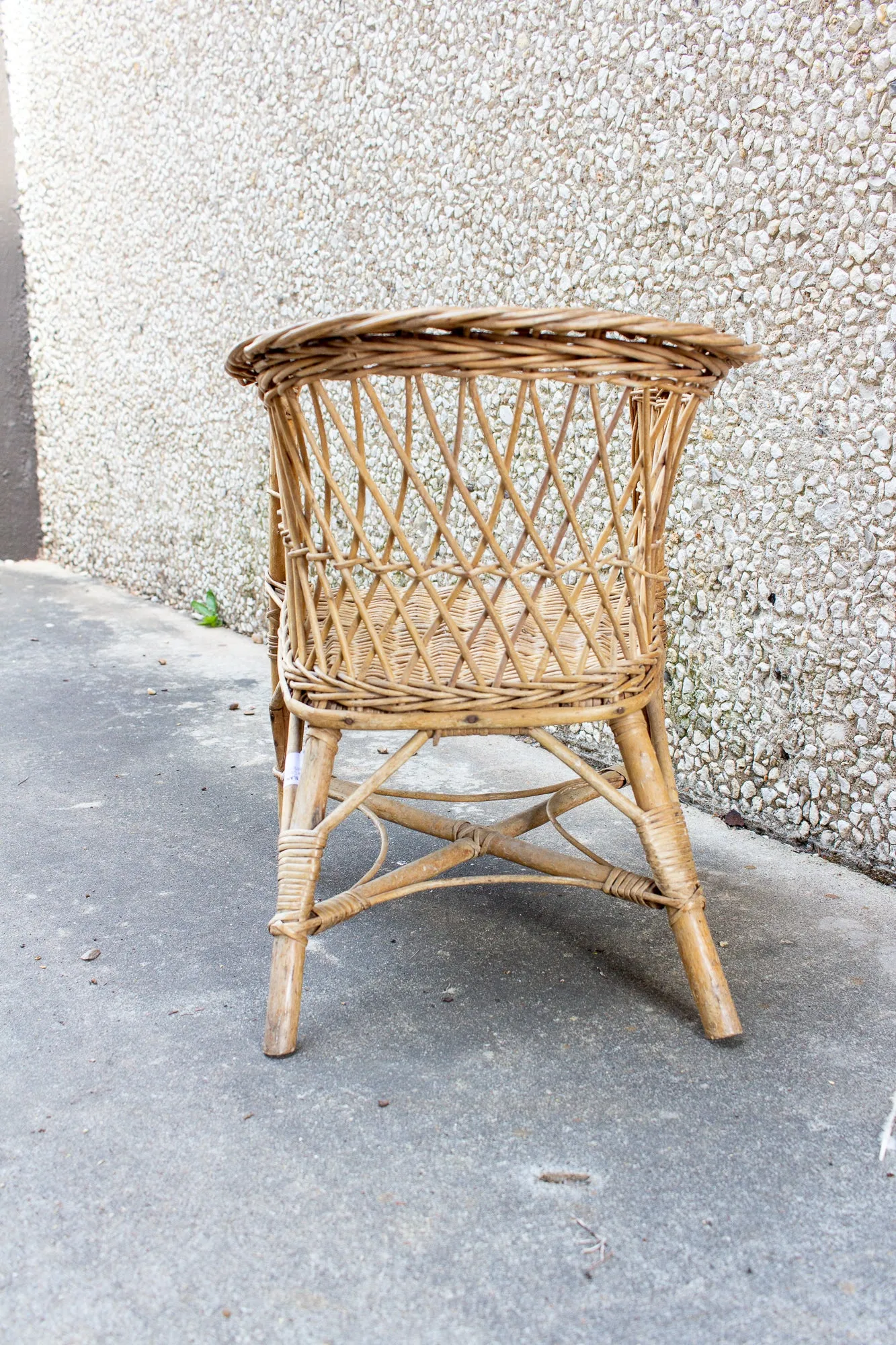 Vintage French Children's Wicker Chair