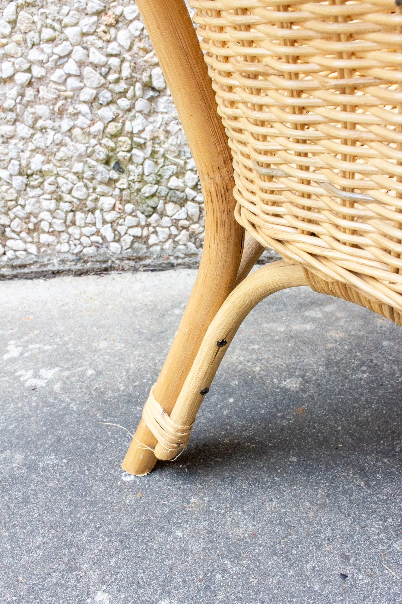 Vintage French Children's Wicker Chair