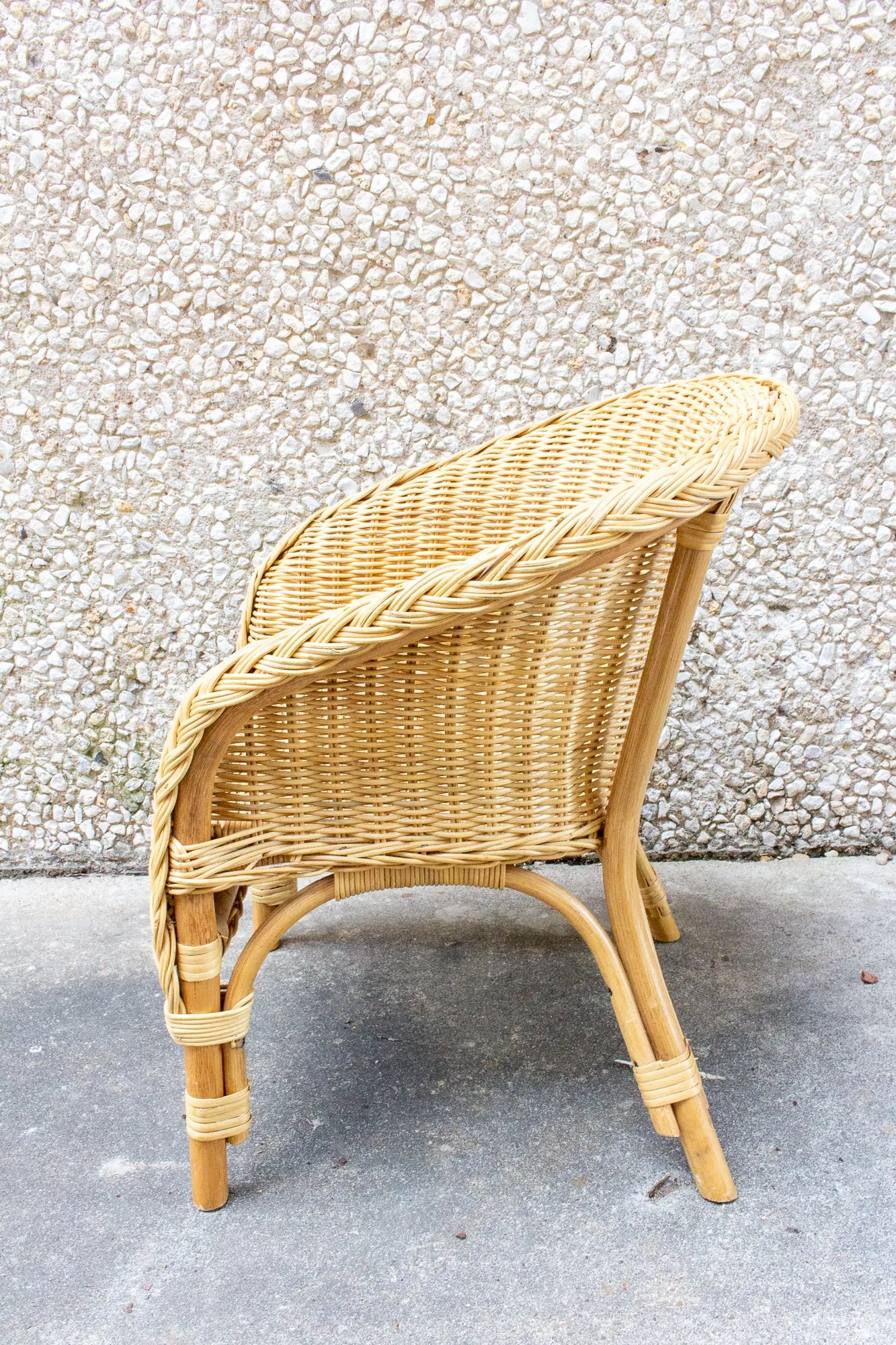 Vintage French Children's Wicker Chair