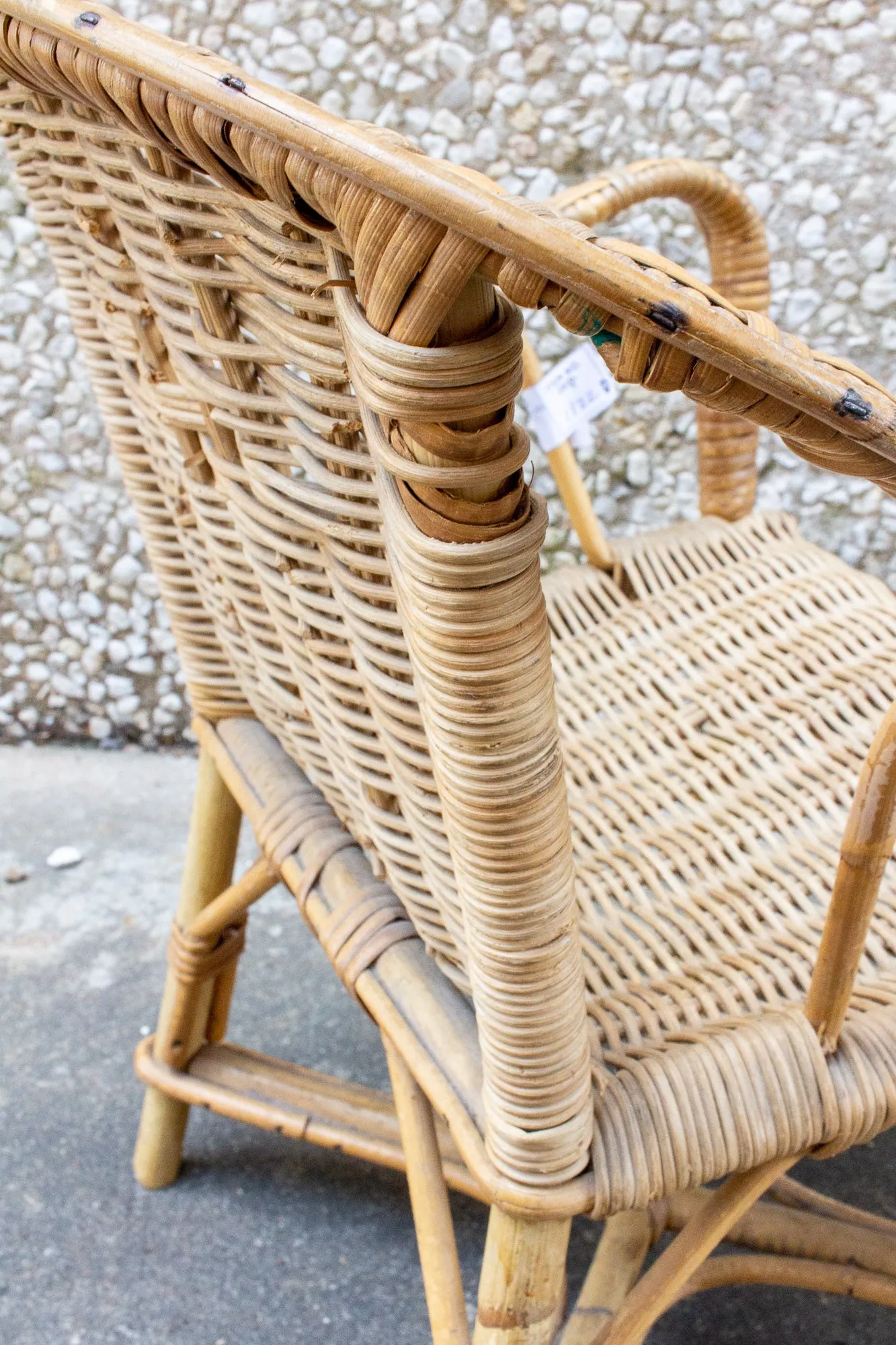 Vintage French Children's Wicker Chair