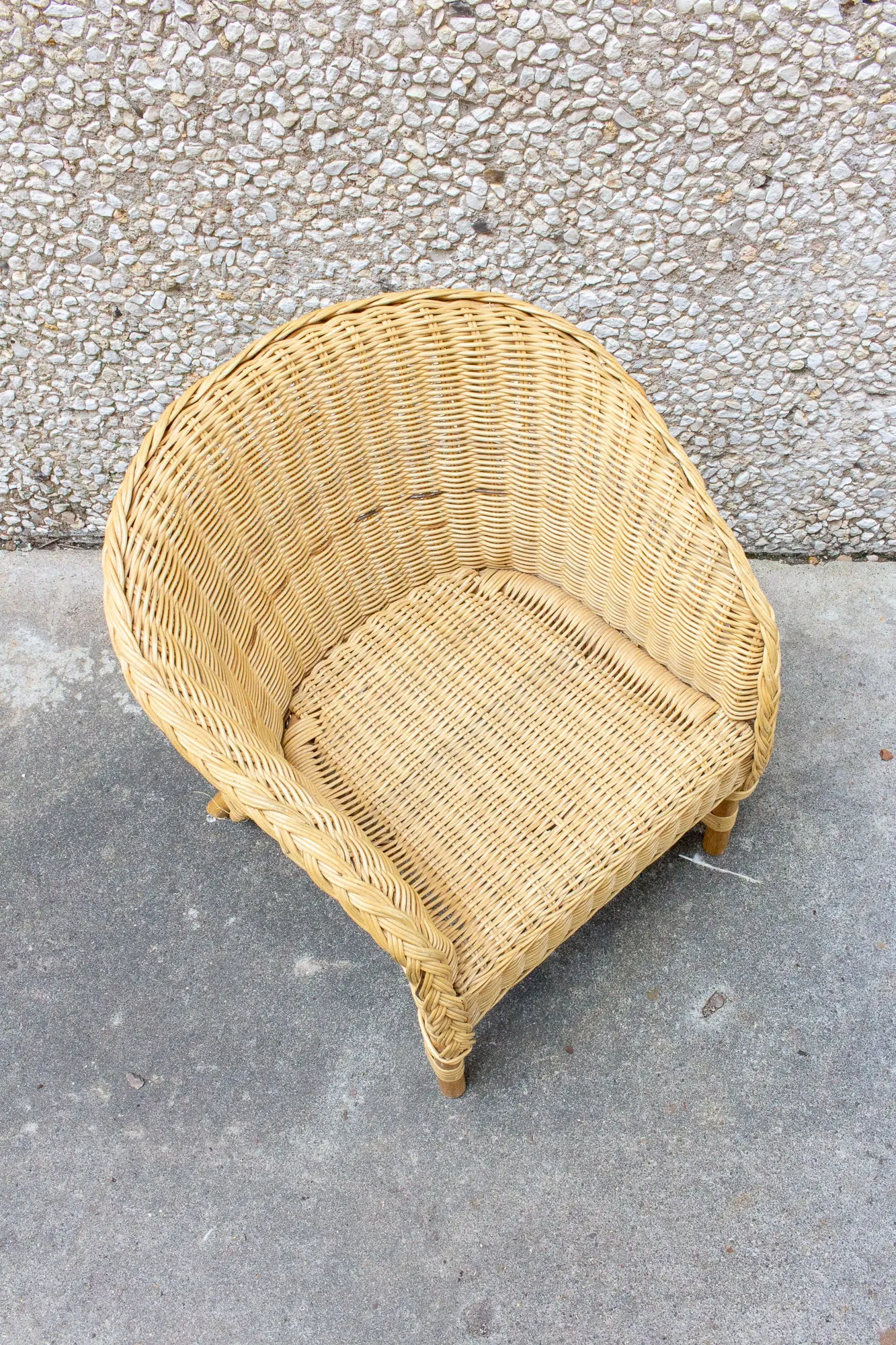 Vintage French Children's Wicker Chair