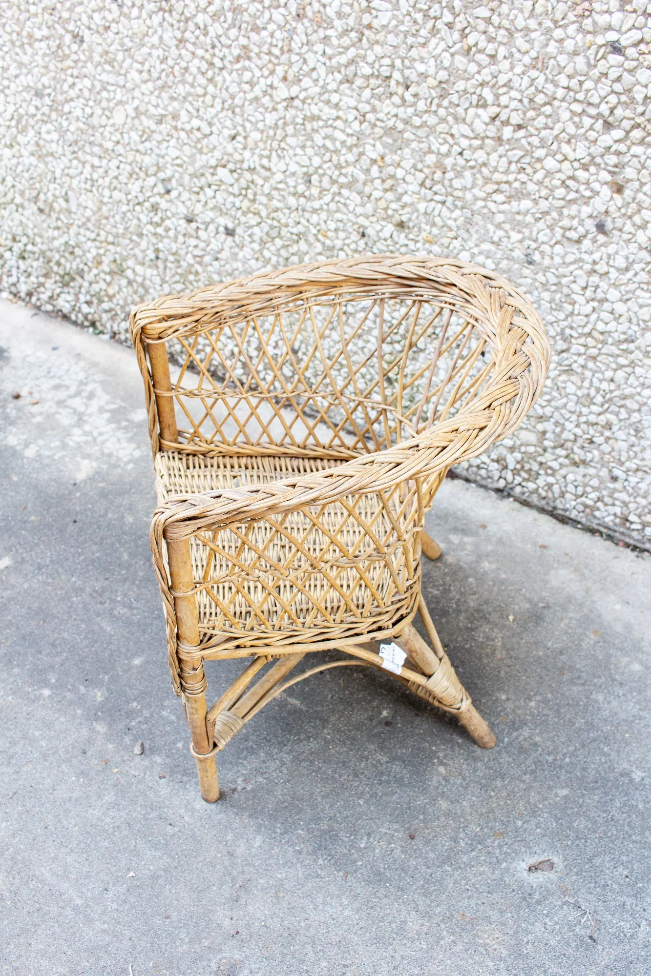 Vintage French Children's Wicker Chair