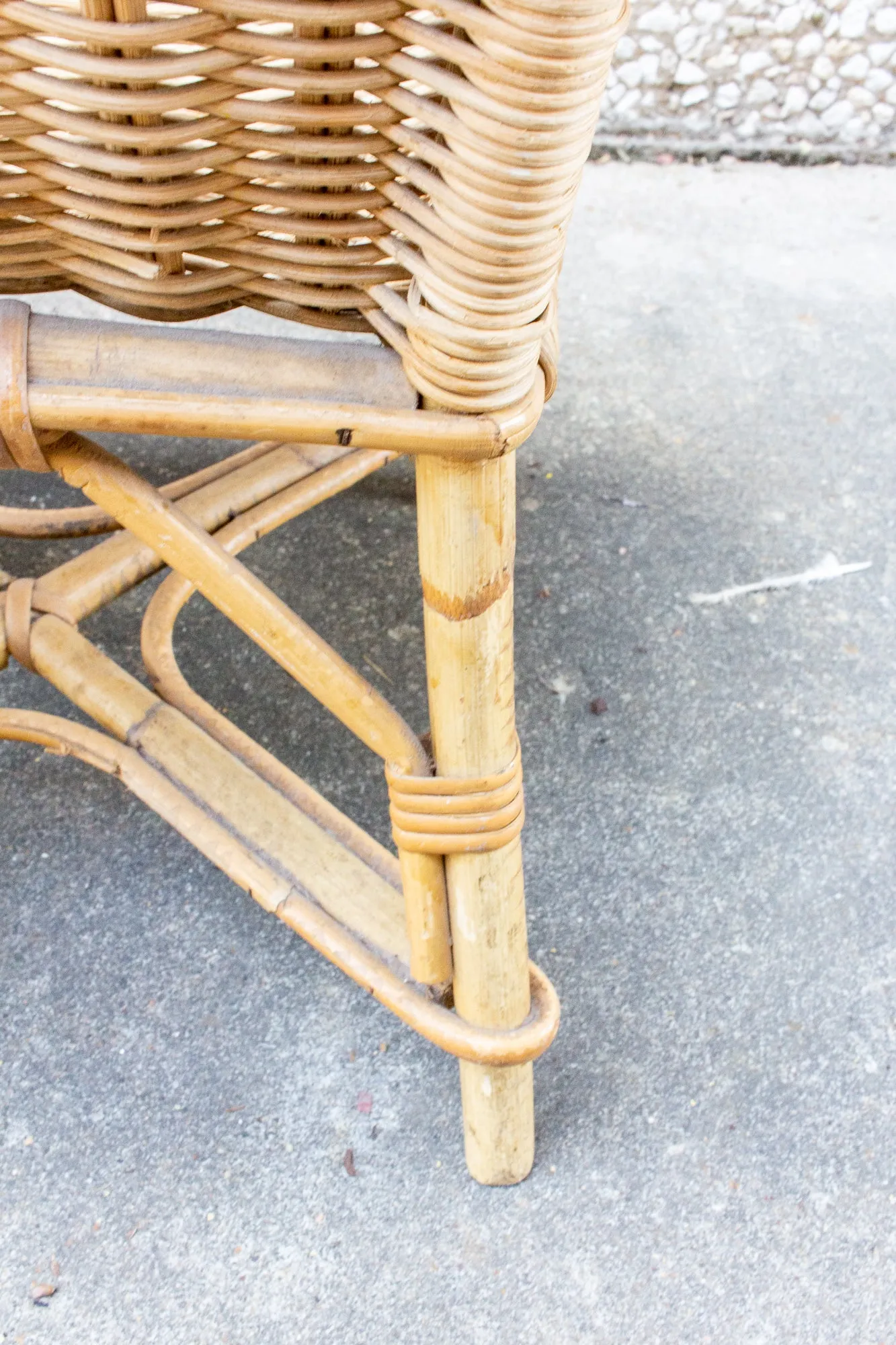 Vintage French Children's Wicker Chair