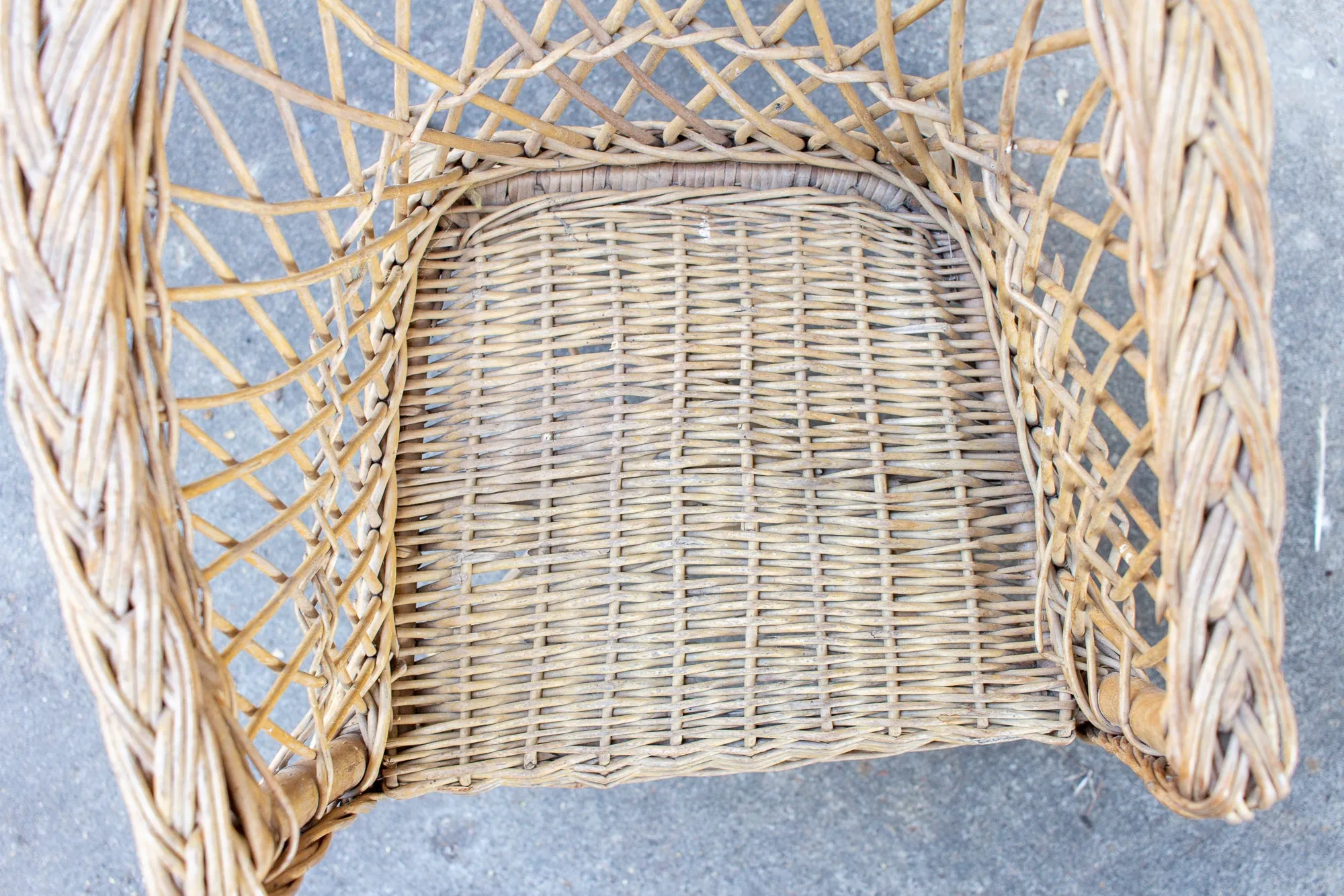 Vintage French Children's Wicker Chair