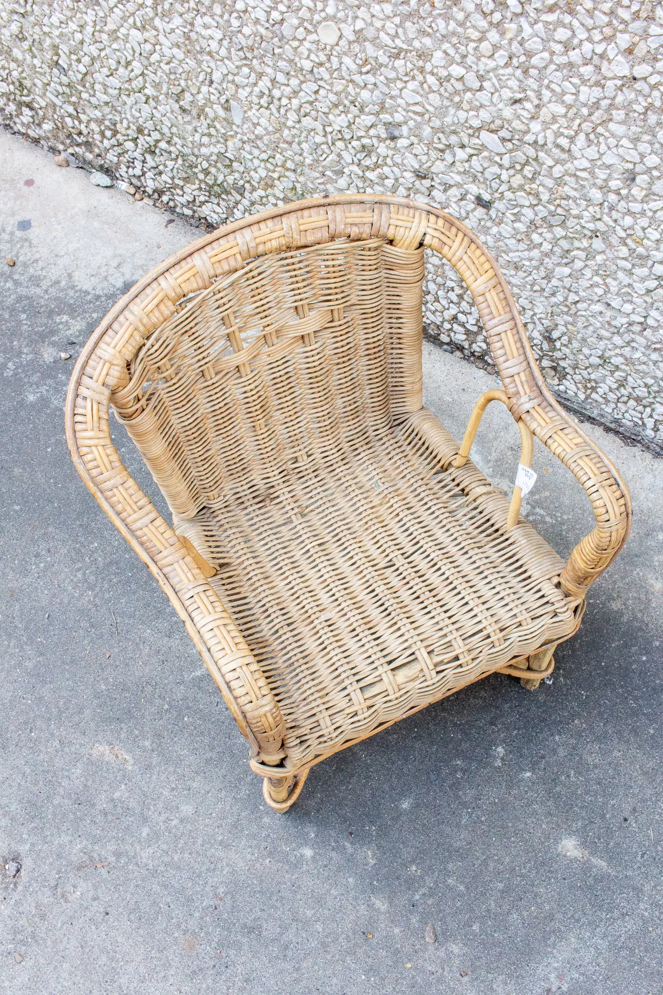 Vintage French Children's Wicker Chair