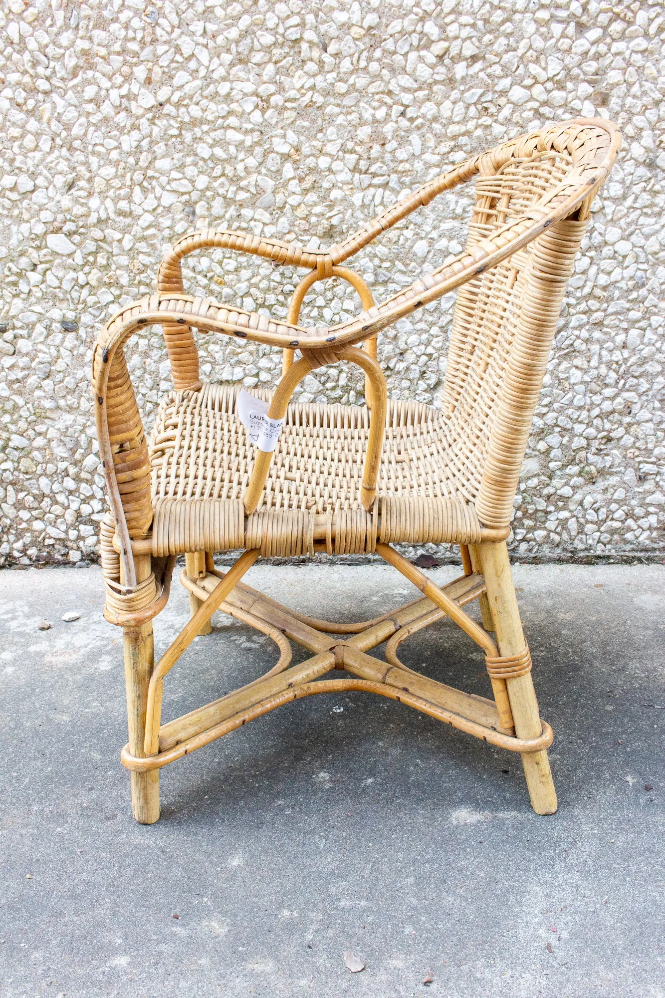 Vintage French Children's Wicker Chair