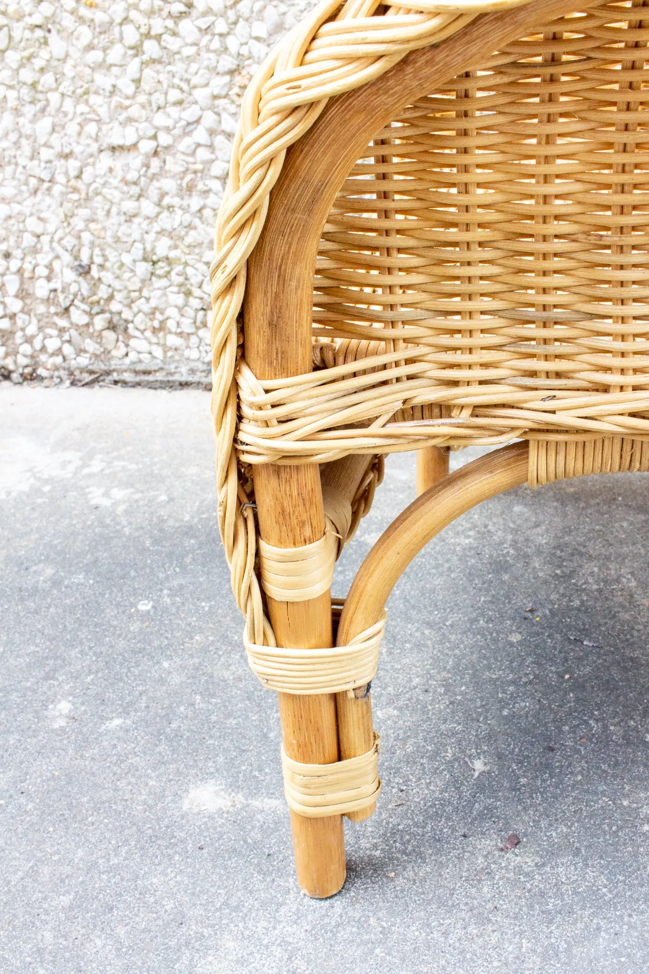 Vintage French Children's Wicker Chair