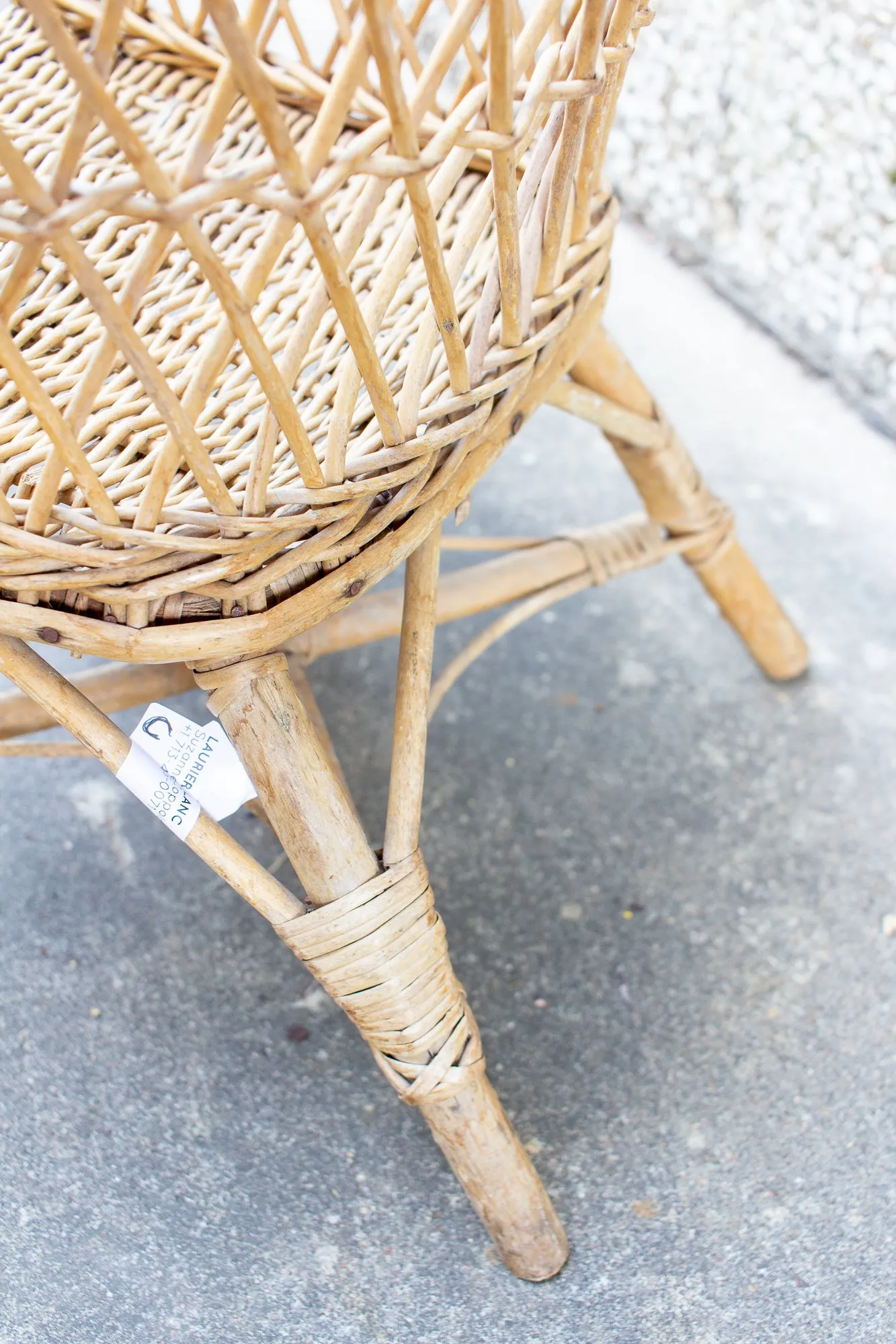 Vintage French Children's Wicker Chair