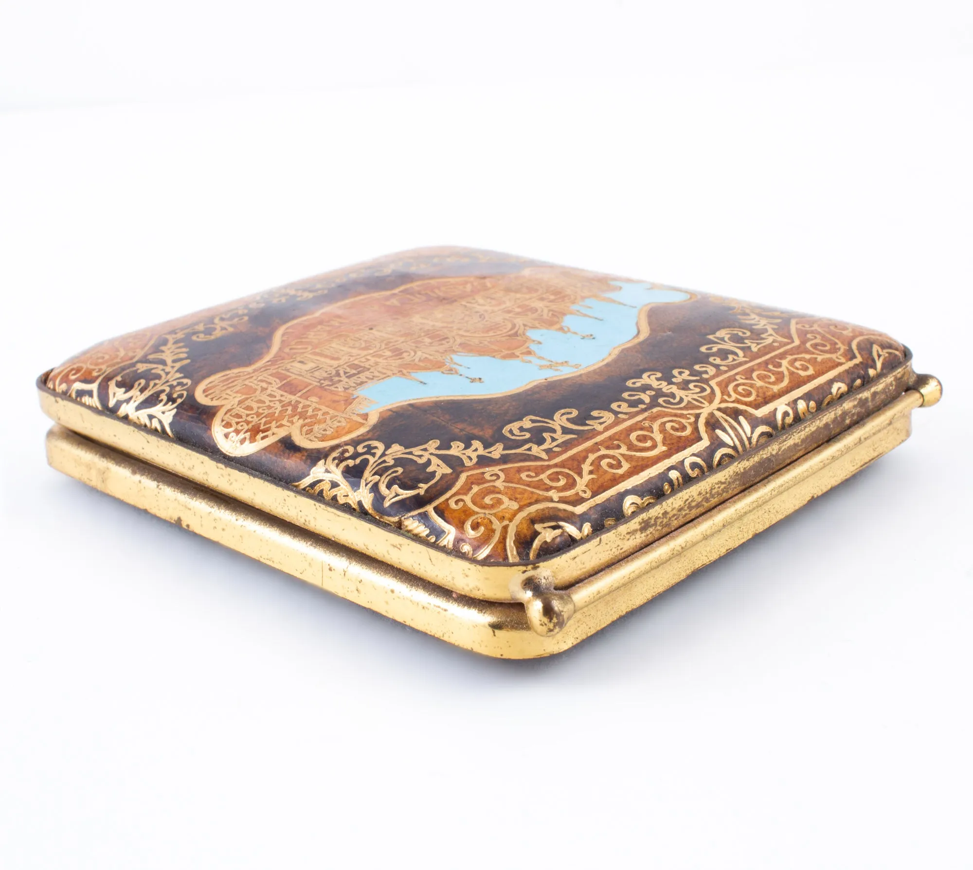 Vintage Italian St. Mark's Basilica Souvenir Powder Compact