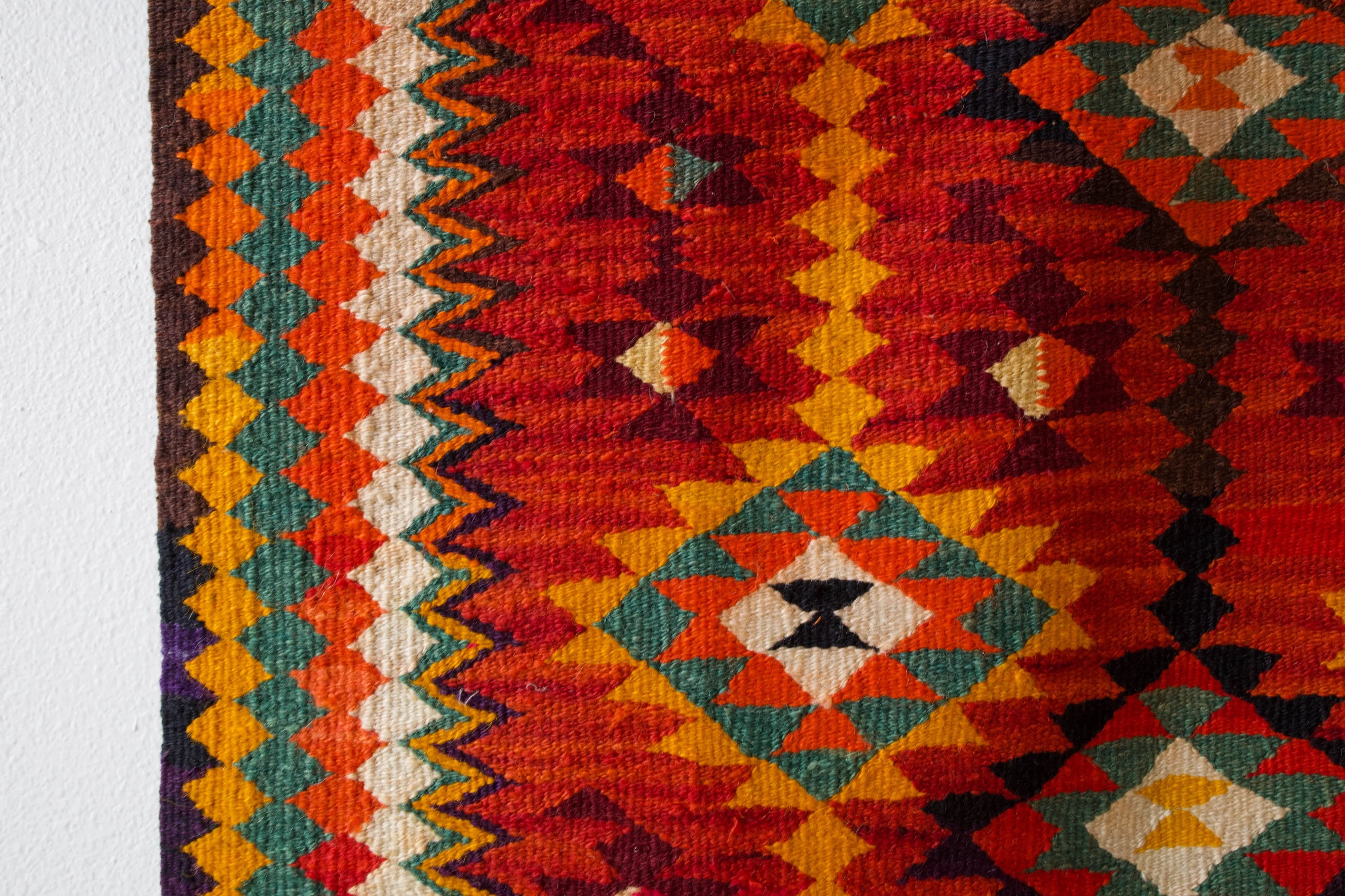Vintage Kurdish kilim runner 2'10"x7'