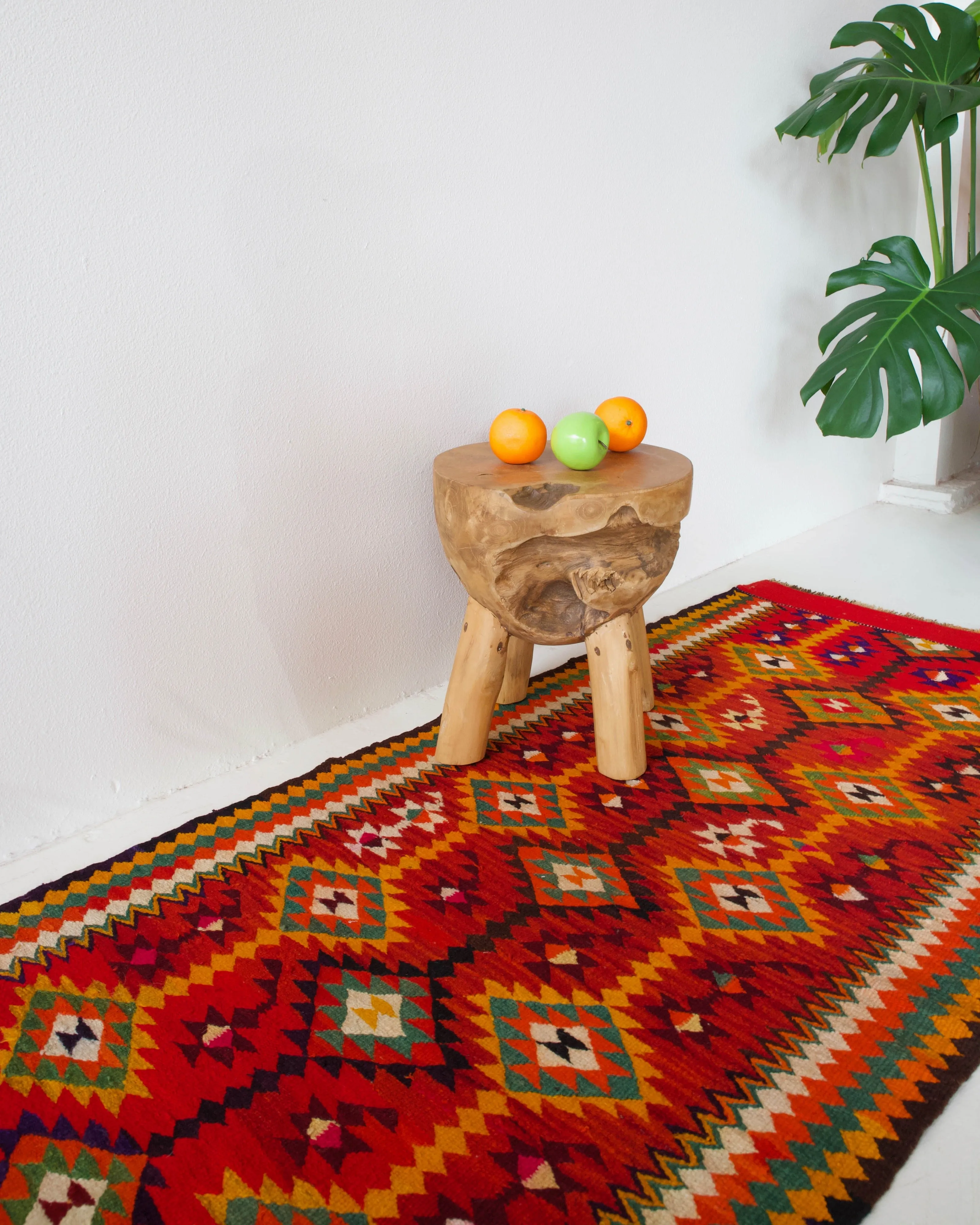 Vintage Kurdish kilim runner 2'10"x7'