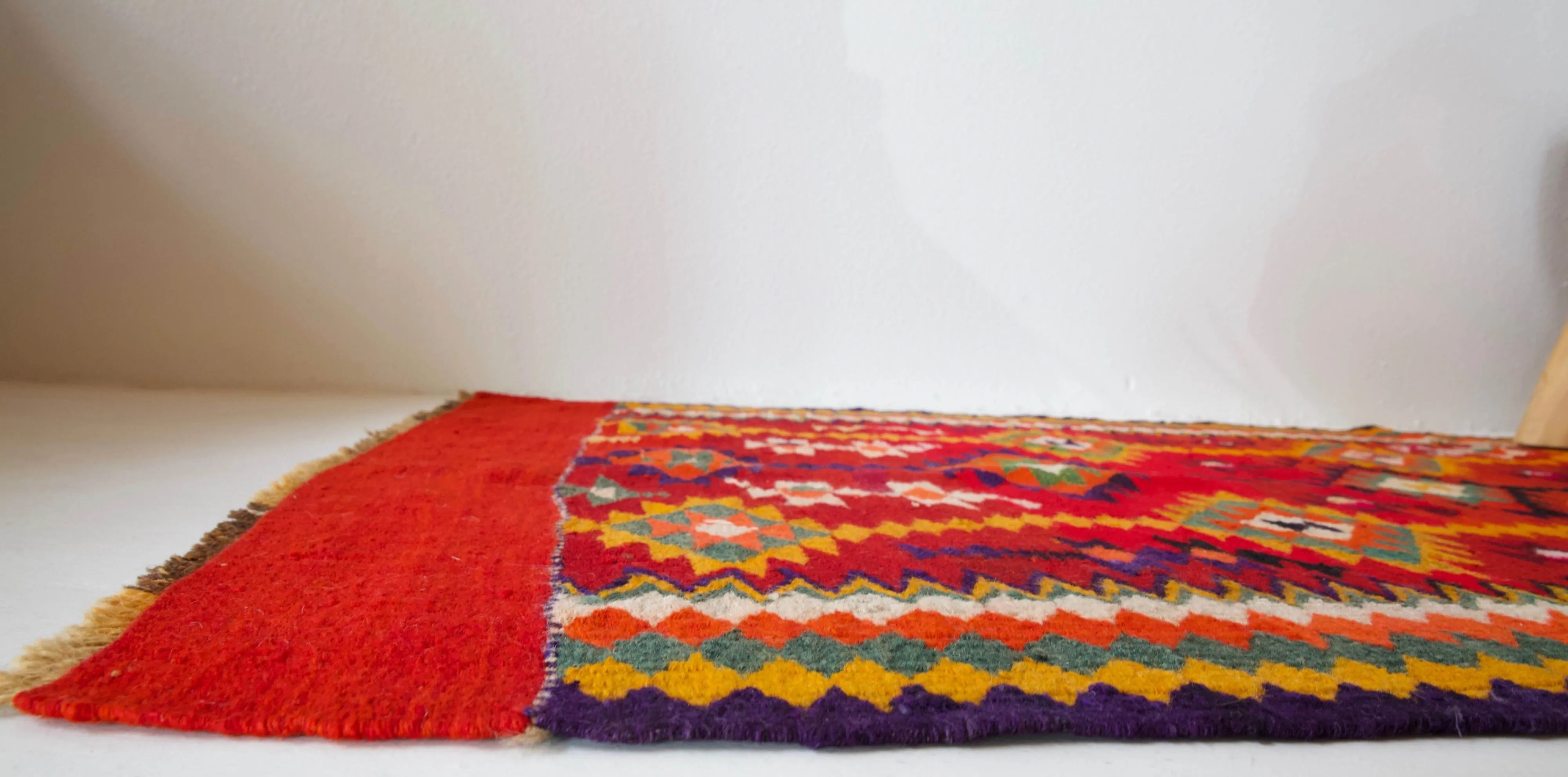 Vintage Kurdish kilim runner 2'10"x7'