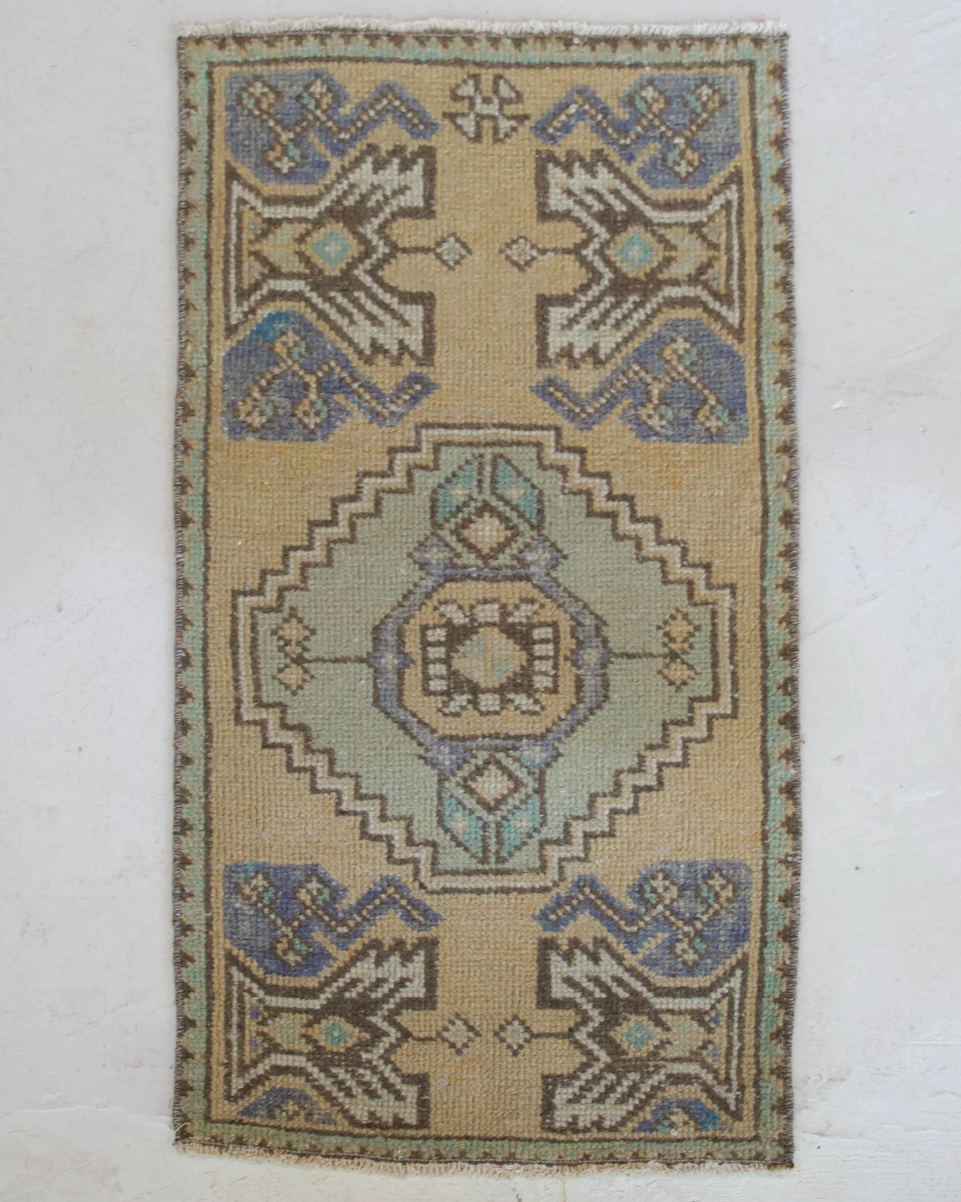 Vintage Mini Turkish Rug 19"x36"