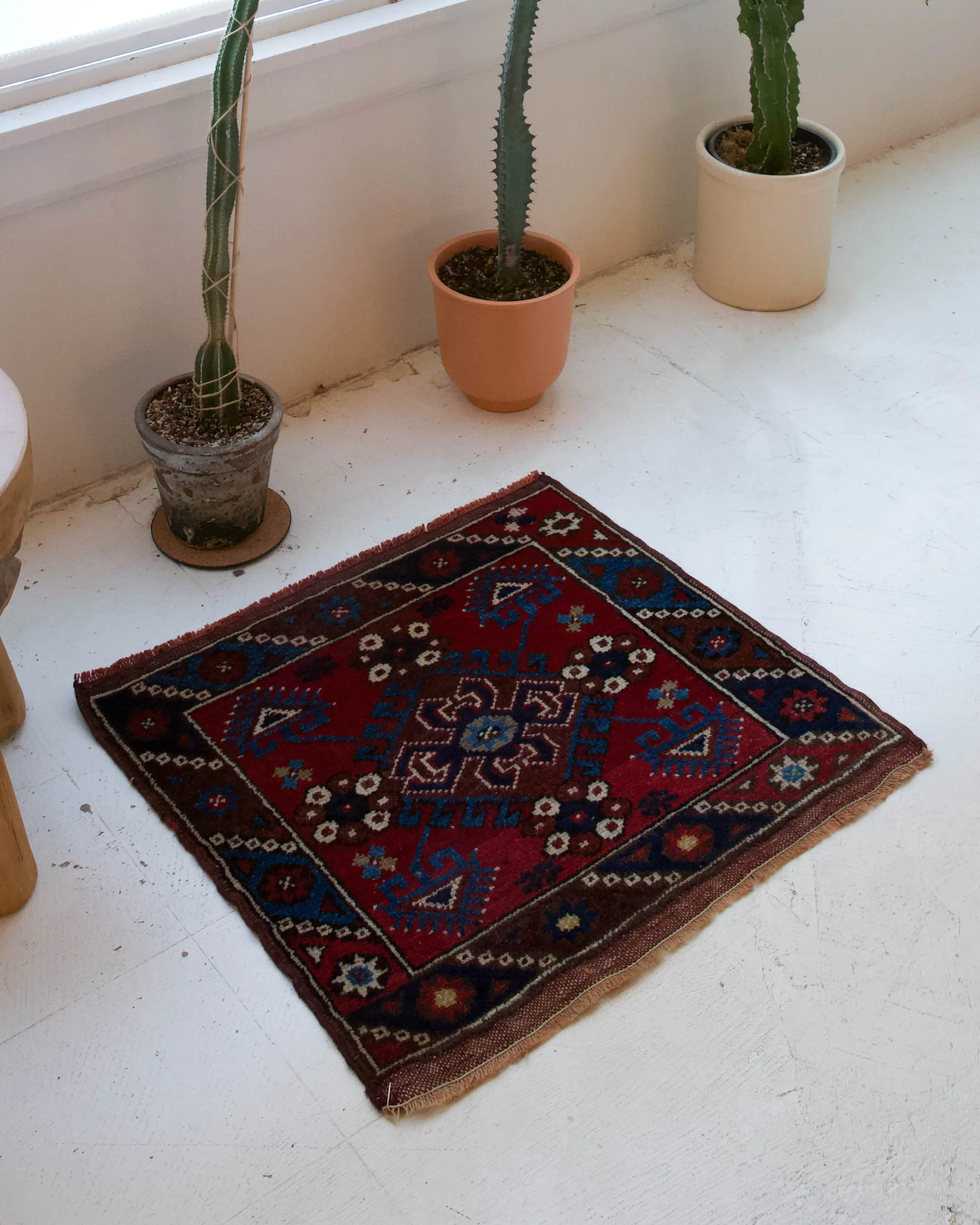 Vintage Mini Turkish Rug 23"x23"