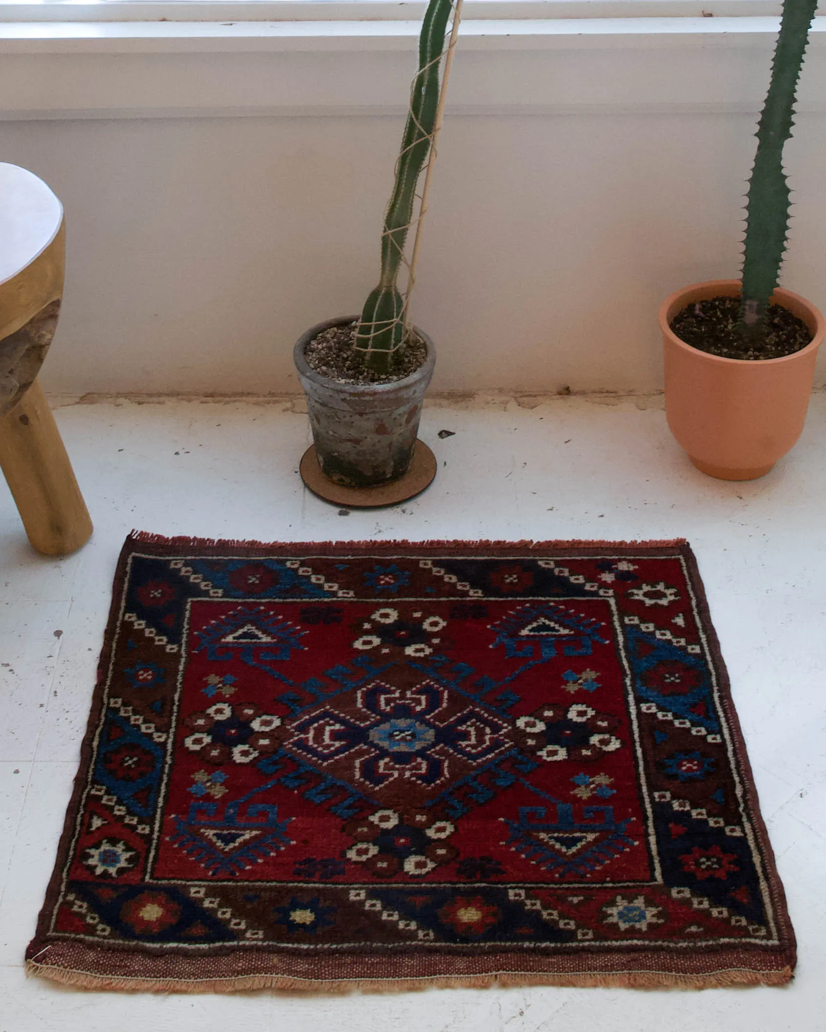 Vintage Mini Turkish Rug 23"x23"