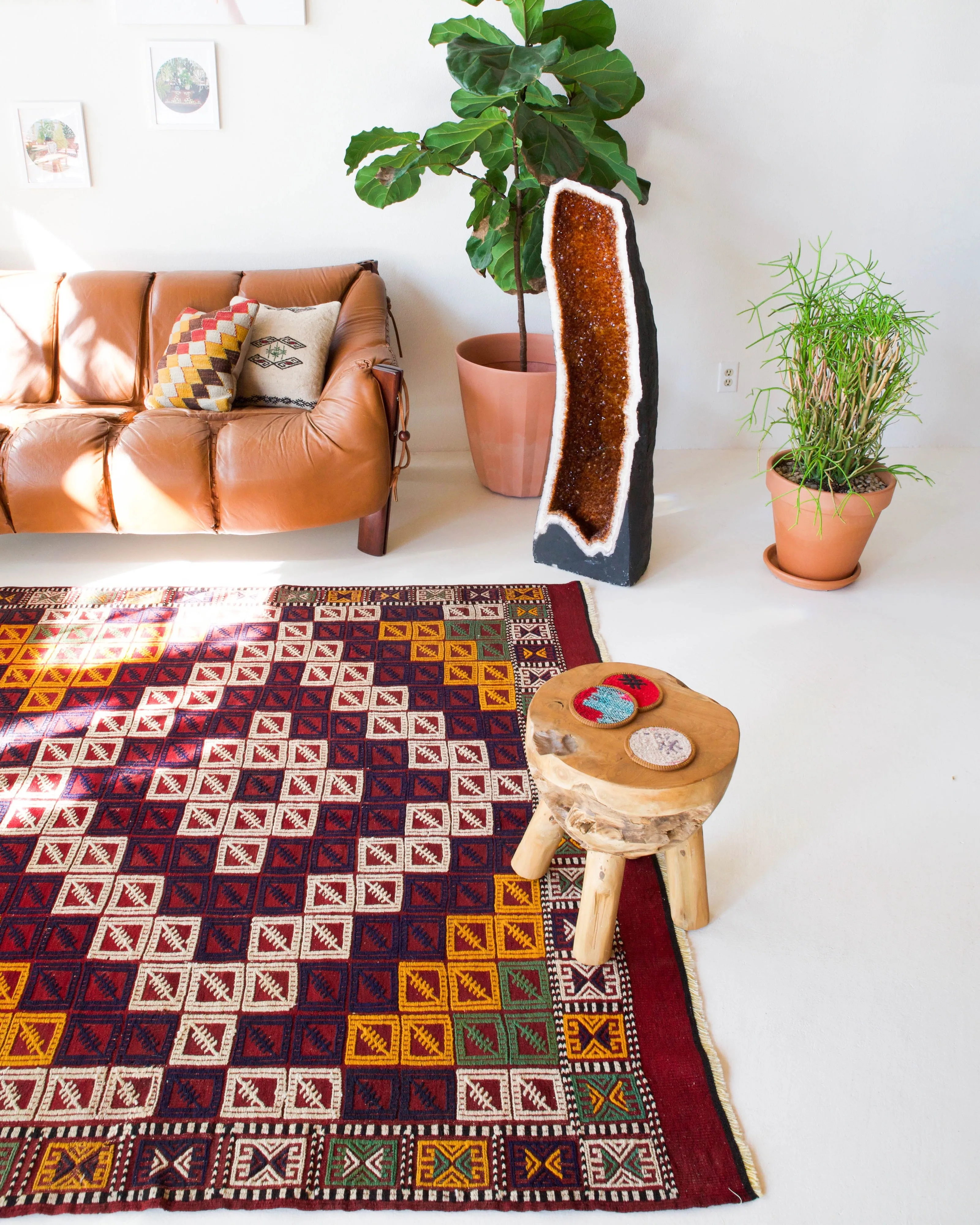 Vintage Pergamum Kozak Kilim Rug 5'10"x9'