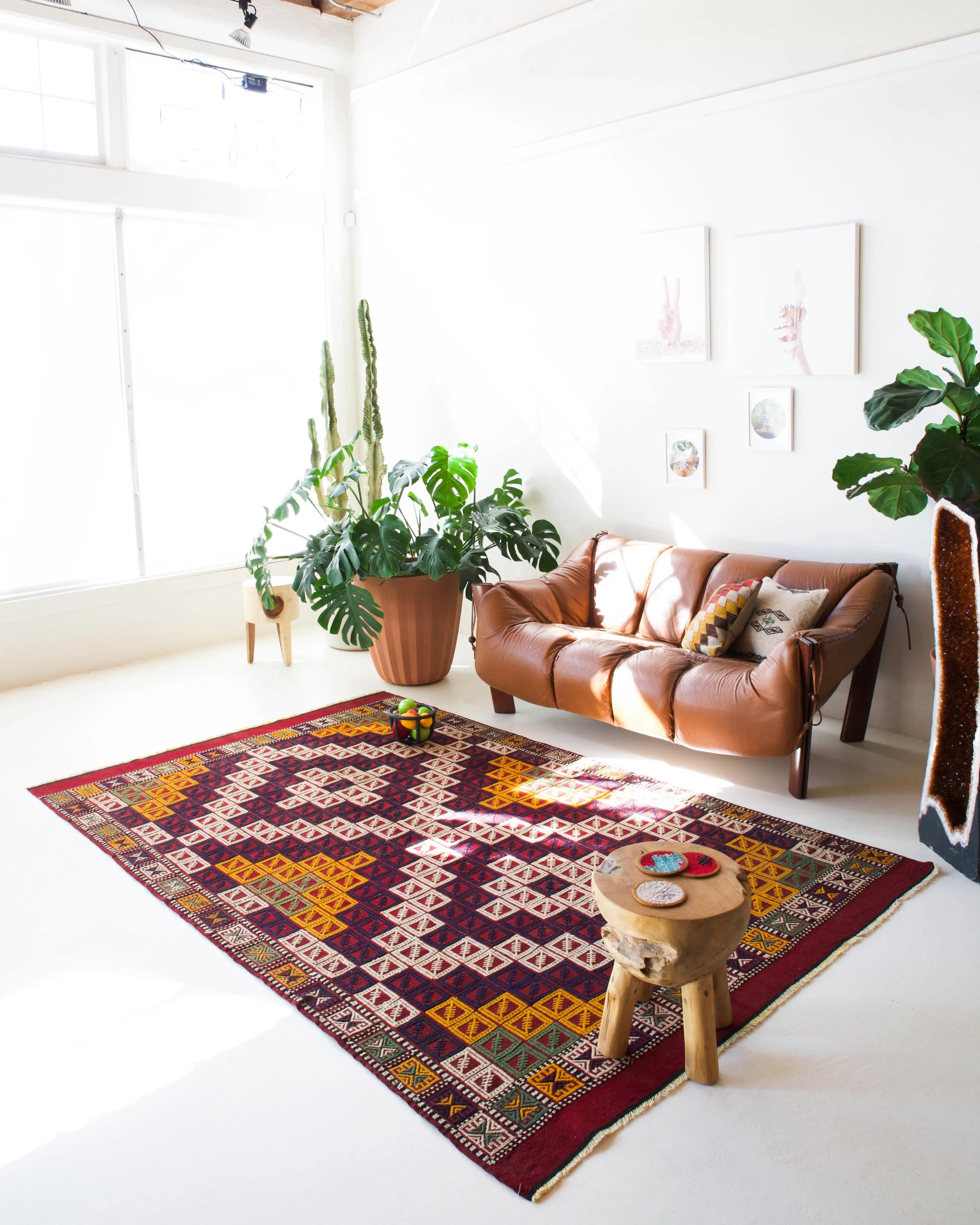 Vintage Pergamum Kozak Kilim Rug 5'10"x9'