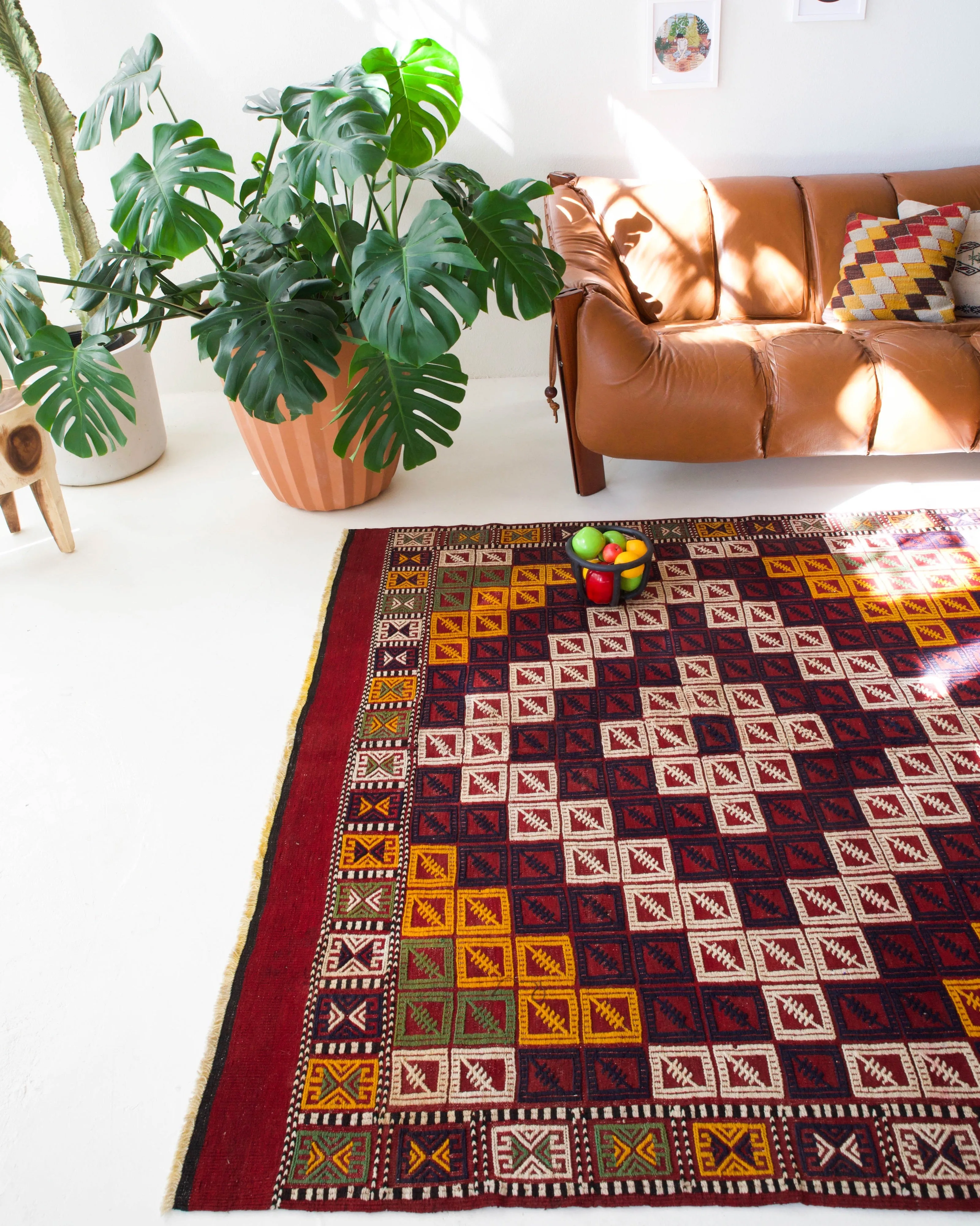 Vintage Pergamum Kozak Kilim Rug 5'10"x9'