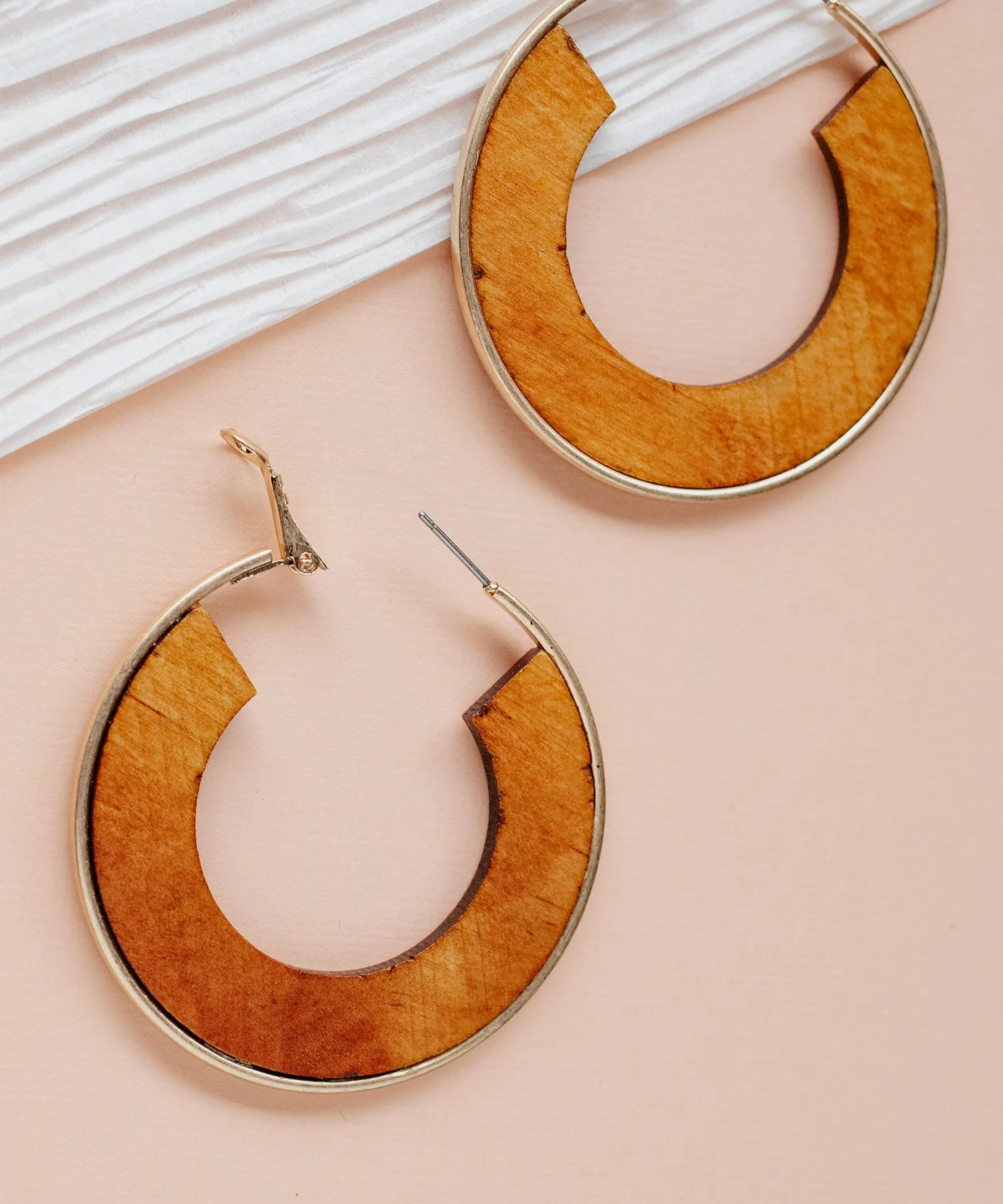 Vista Wood Hoop Earrings