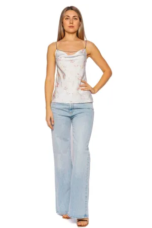Water Flower Chain Detailed Cami Top