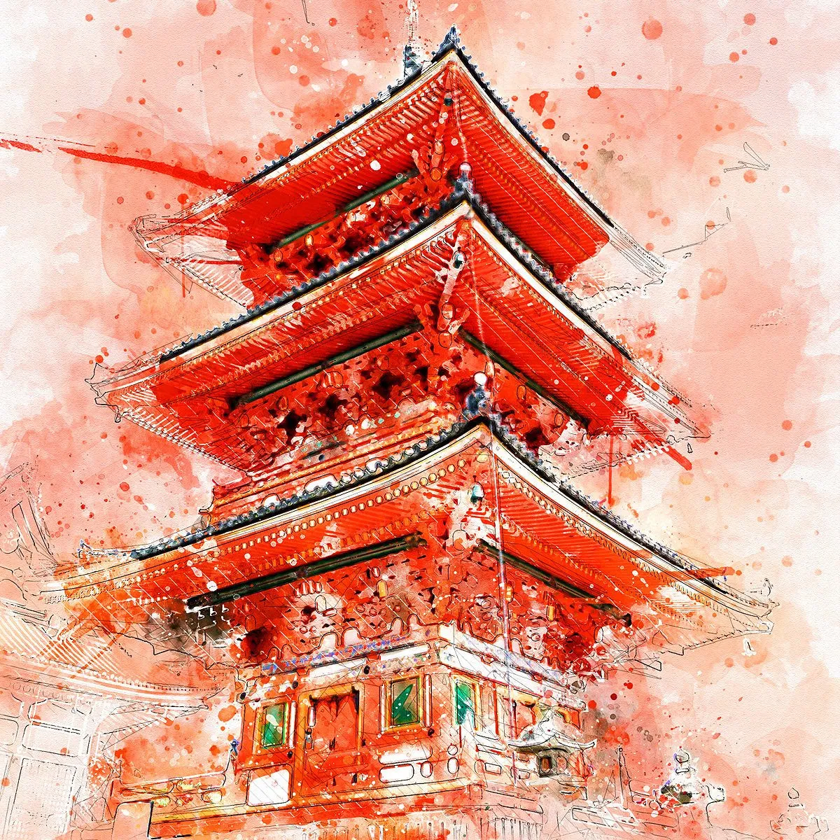 Watercolor Mixed Artistic Photoshop Action