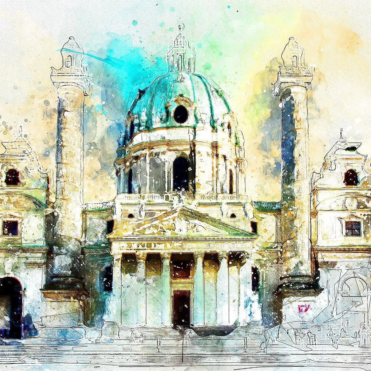 Watercolor Mixed Artistic Photoshop Action