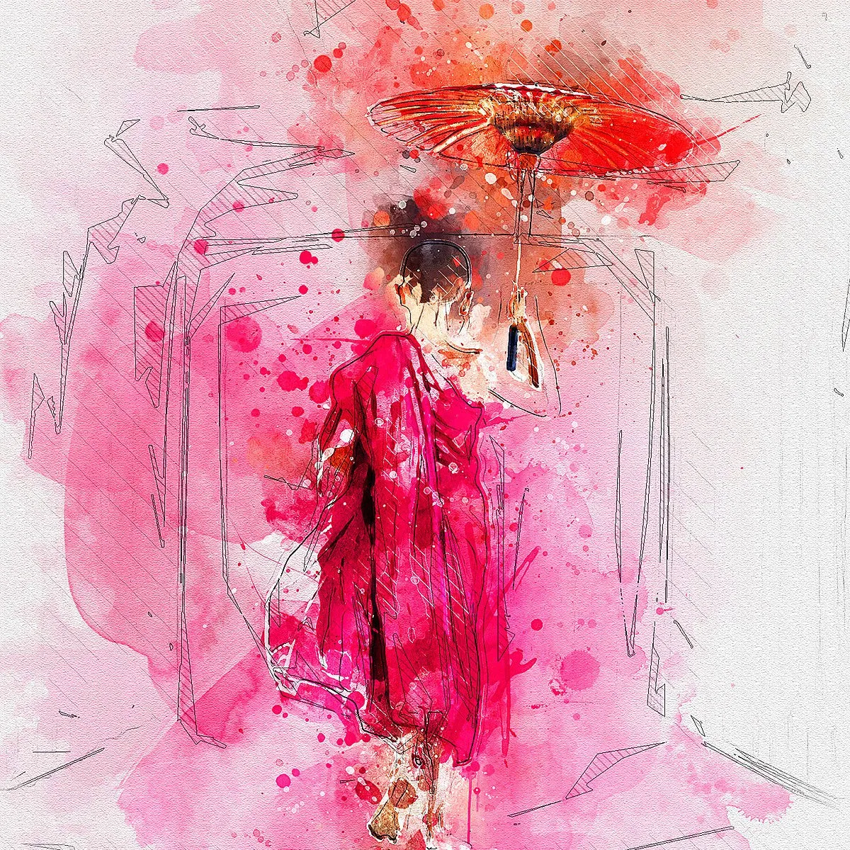 Watercolor Mixed Artistic Photoshop Action
