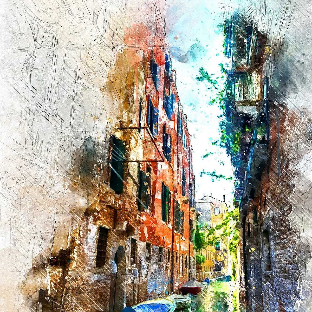 Watercolor Mixed Artistic Photoshop Action