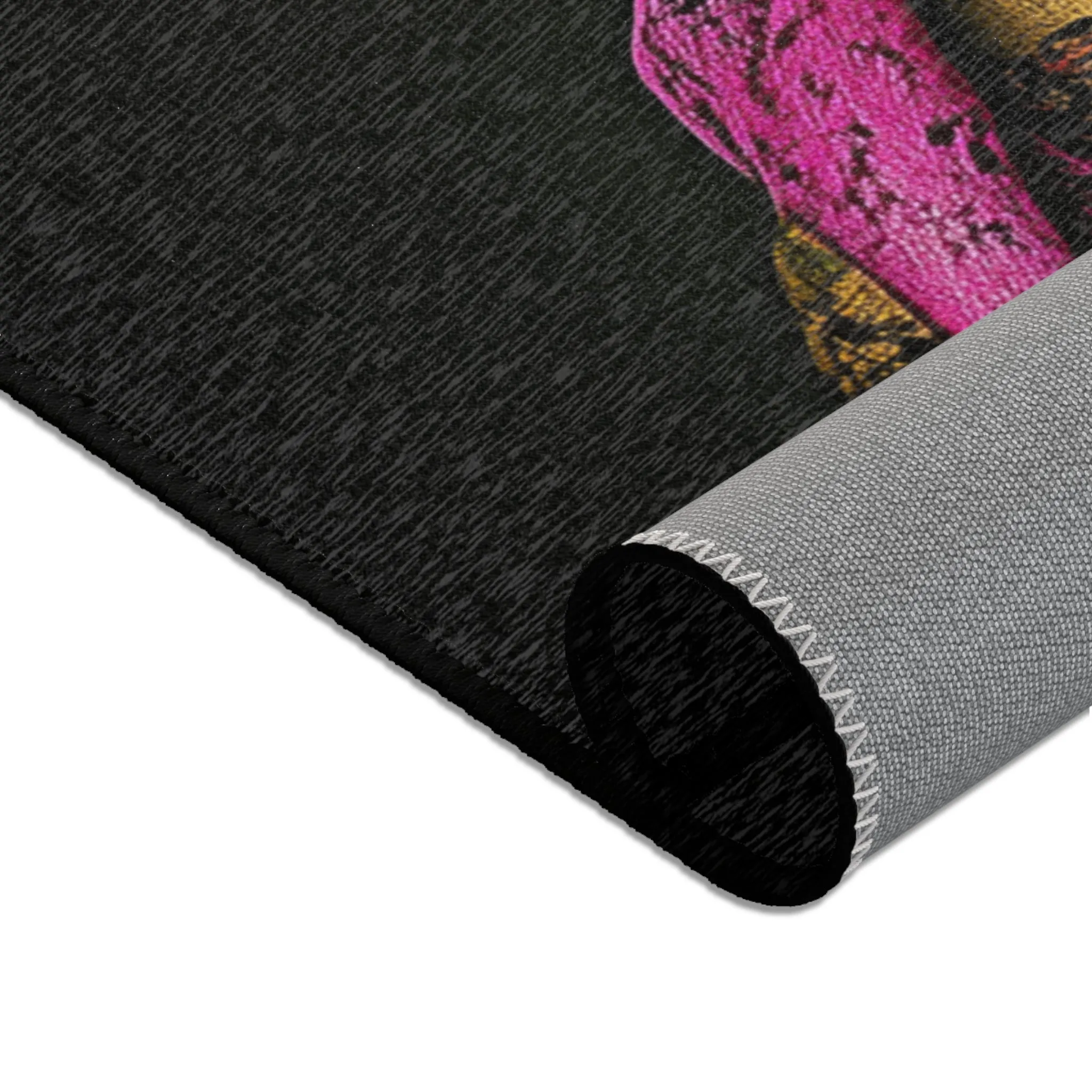 Whimsical Elegance Artistic Mouse Accent Rug