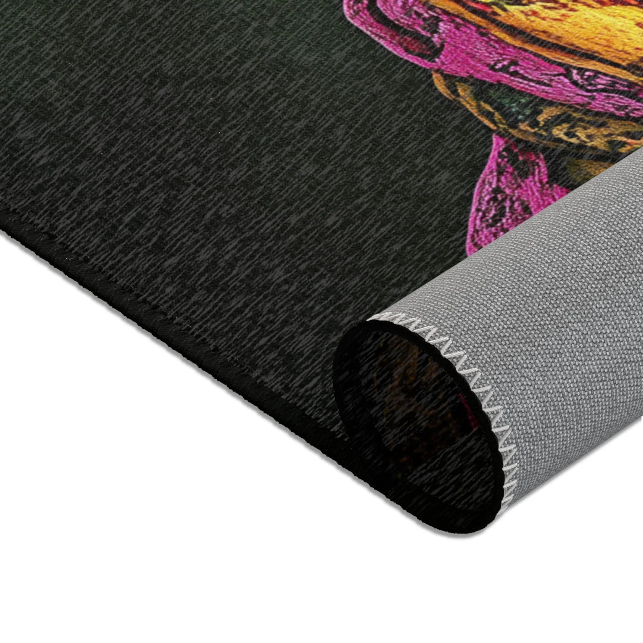 Whimsical Elegance Artistic Mouse Accent Rug