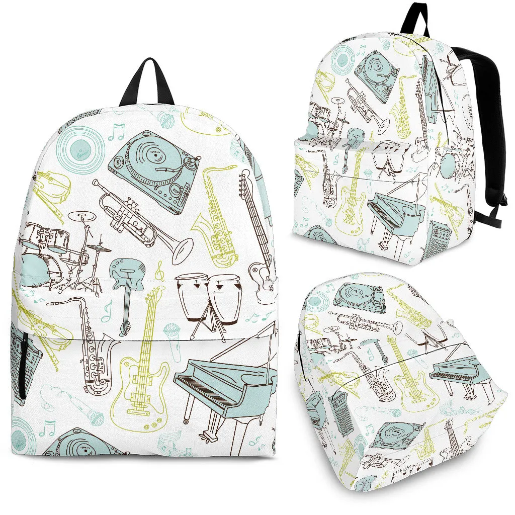 White & Green Music Instruments
