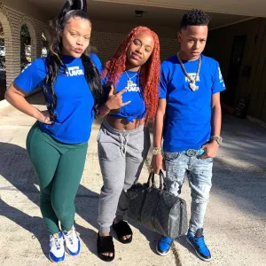 White Drippin Flavor | Blue Tee (Solid Checkered Drippin Sleeve)