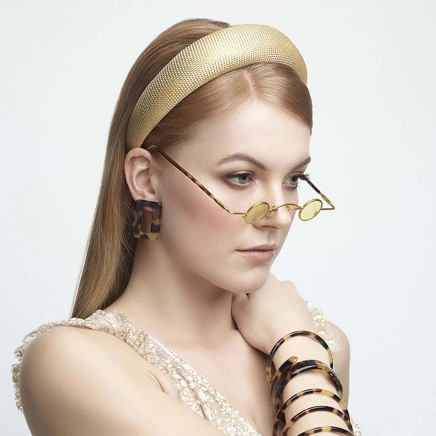 Wicker 4 cm Padded Gold Headband