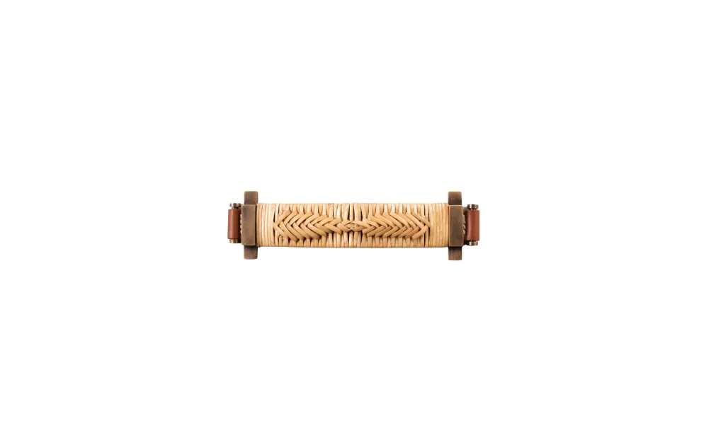 Wicker and Leather Pull