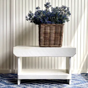Wicker Basket with a  Cut Out Handle