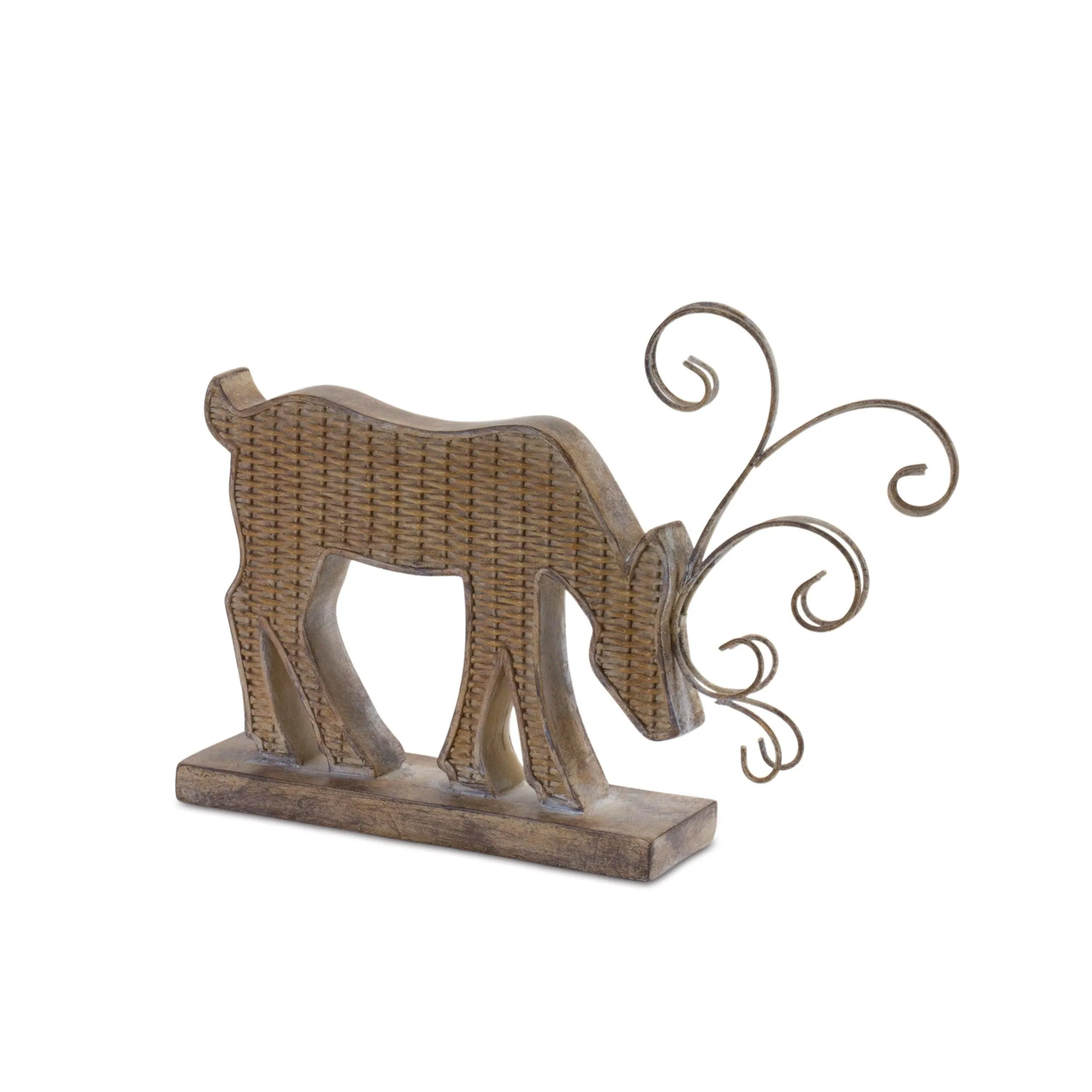 Wicker Design Deer Silhouette Decor (Set of 2)