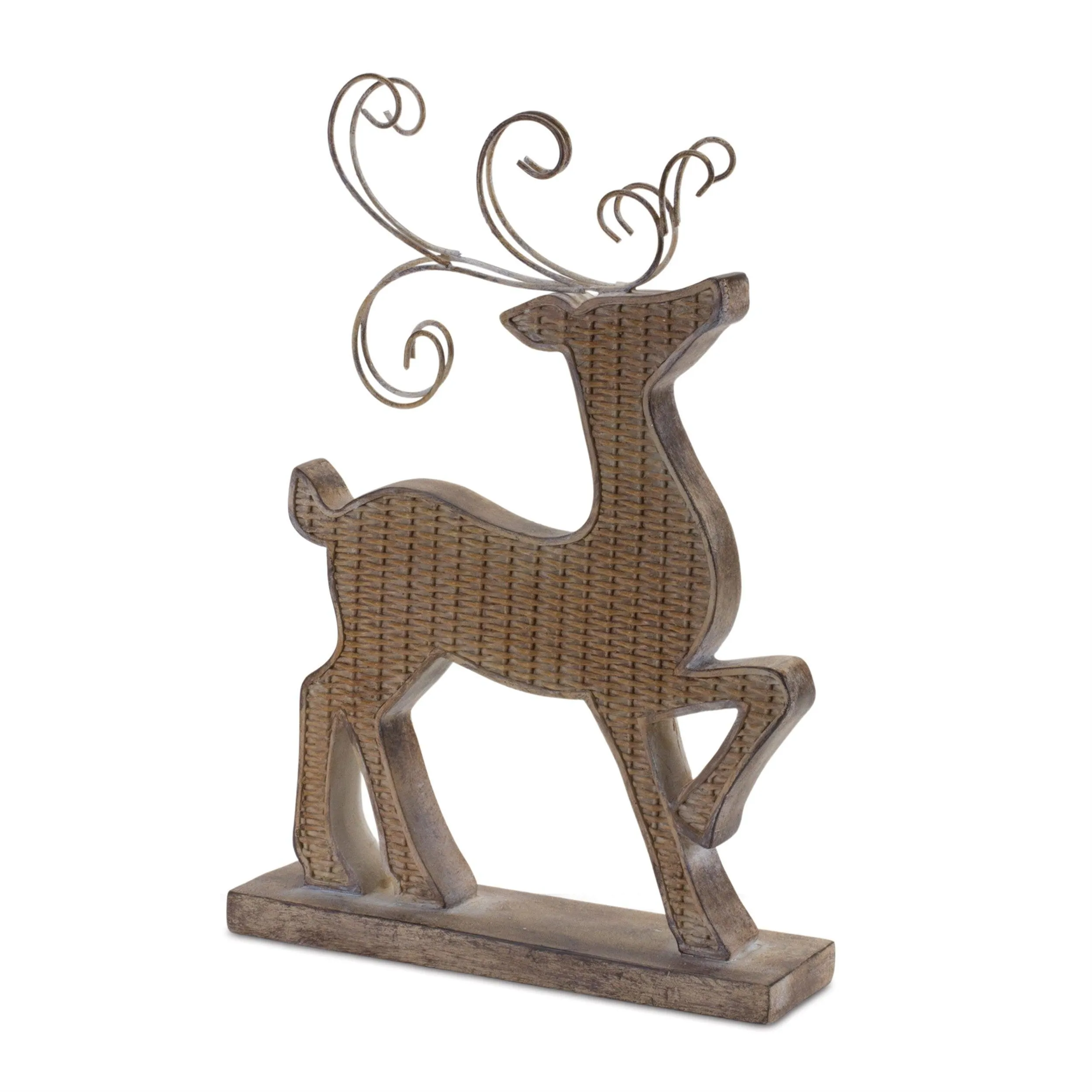 Wicker Design Deer Silhouette Decor (Set of 2)