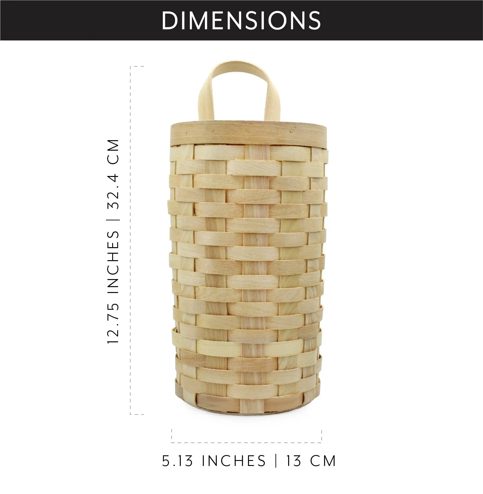 Wicker Grocery Bag Holder (Natural, Case of 9)