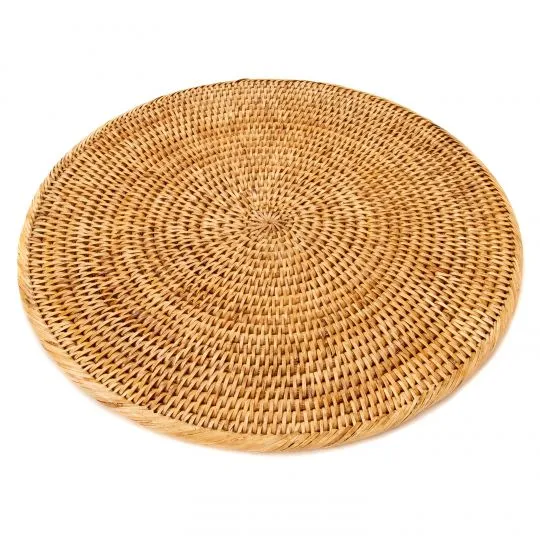 Wicker Large Round Placement 16"