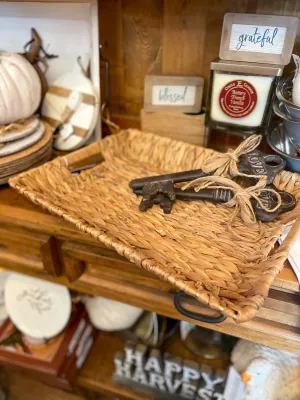 Wicker Rectangle Tray