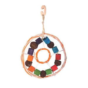 Wicker Ring Parrot Toy