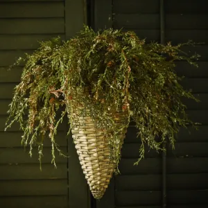 Wicker Sconce Wall Basket